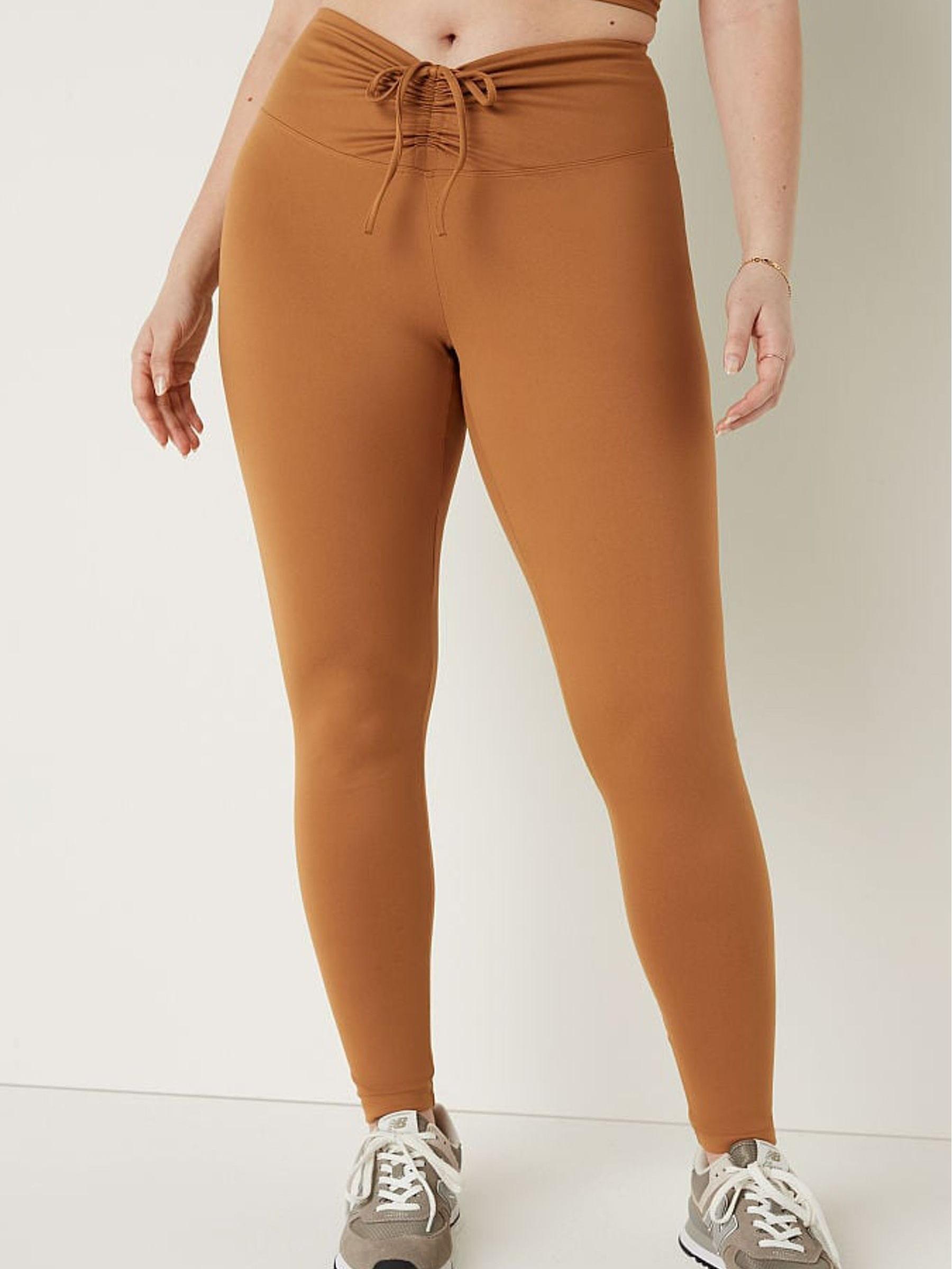 Warm Brown Adjustable Waist Ruched Leggings - Image 1 of 5