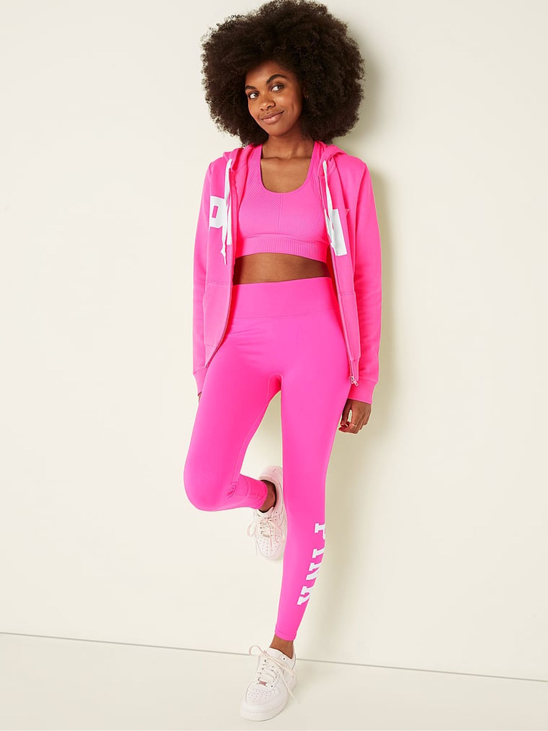 Atomic Pink Seamless High Waist Full Length Legging - Image 4 of 5