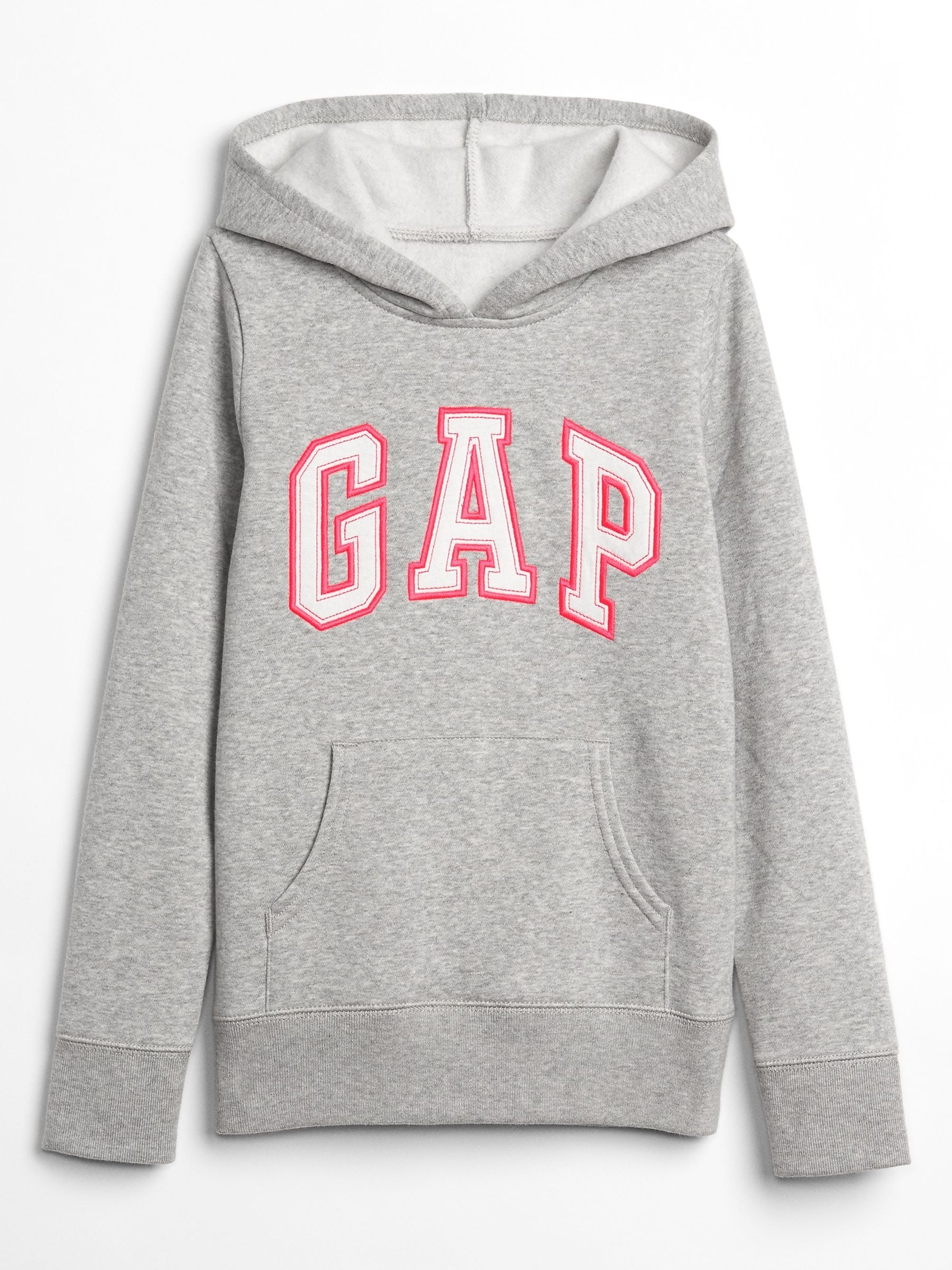 Grey/Pink Logo Hoodie (4-13yrs) - Image 7 of 7