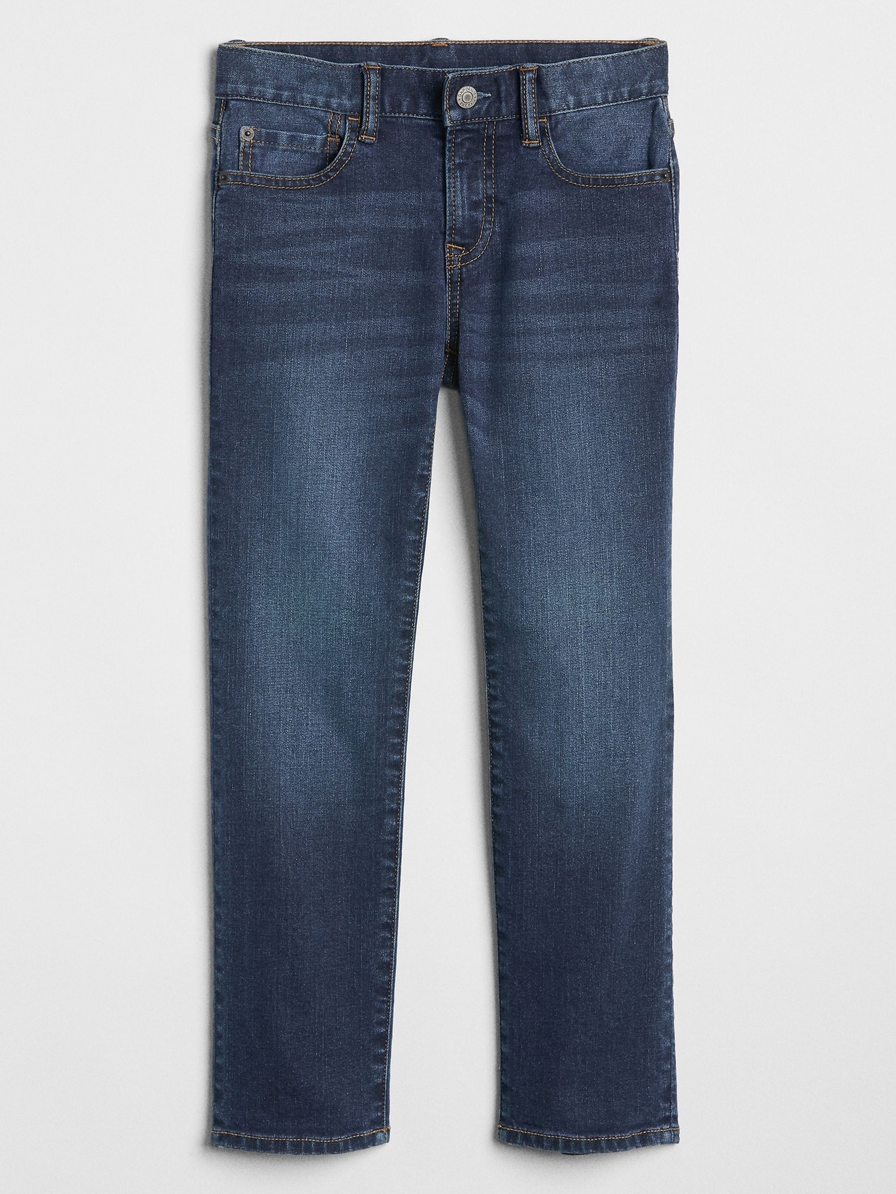 Mid Wash Blue Straight Fit Stretch Jeans (5-13yrs) - Image 2 of 5