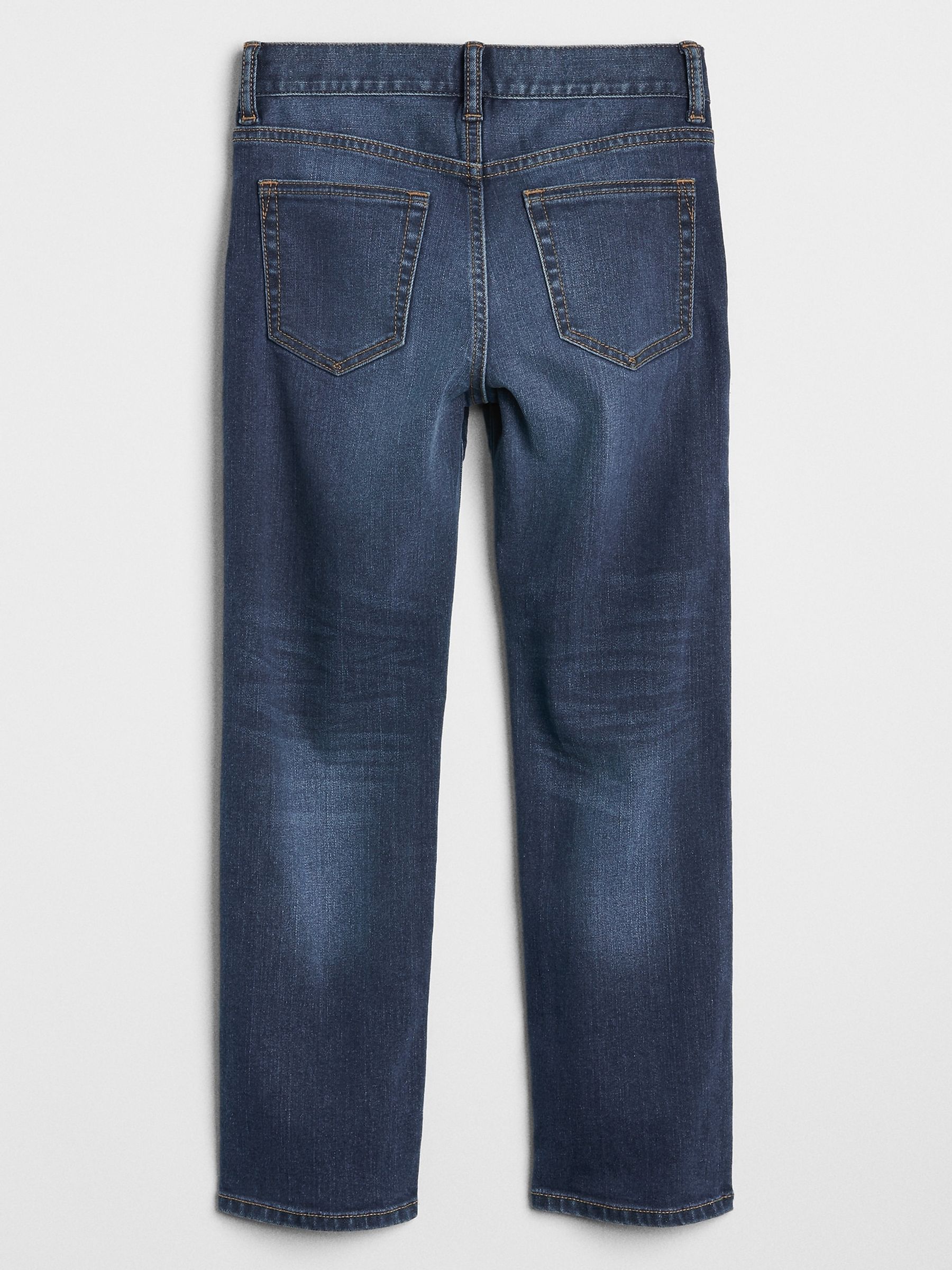Mid Wash Blue Straight Fit Stretch Jeans (5-13yrs) - Image 3 of 5