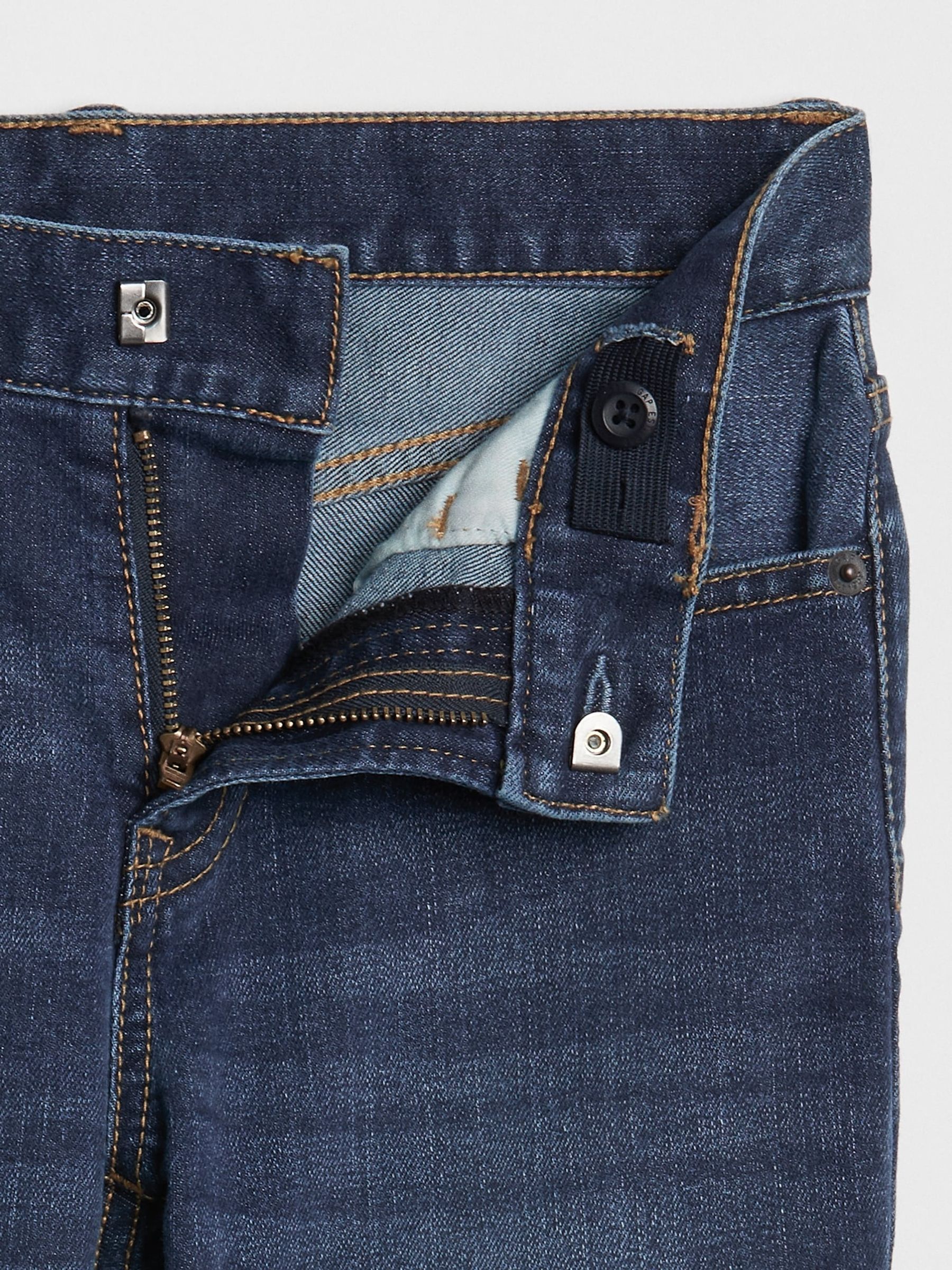 Mid Wash Blue Straight Fit Stretch Jeans (5-13yrs) - Image 4 of 5