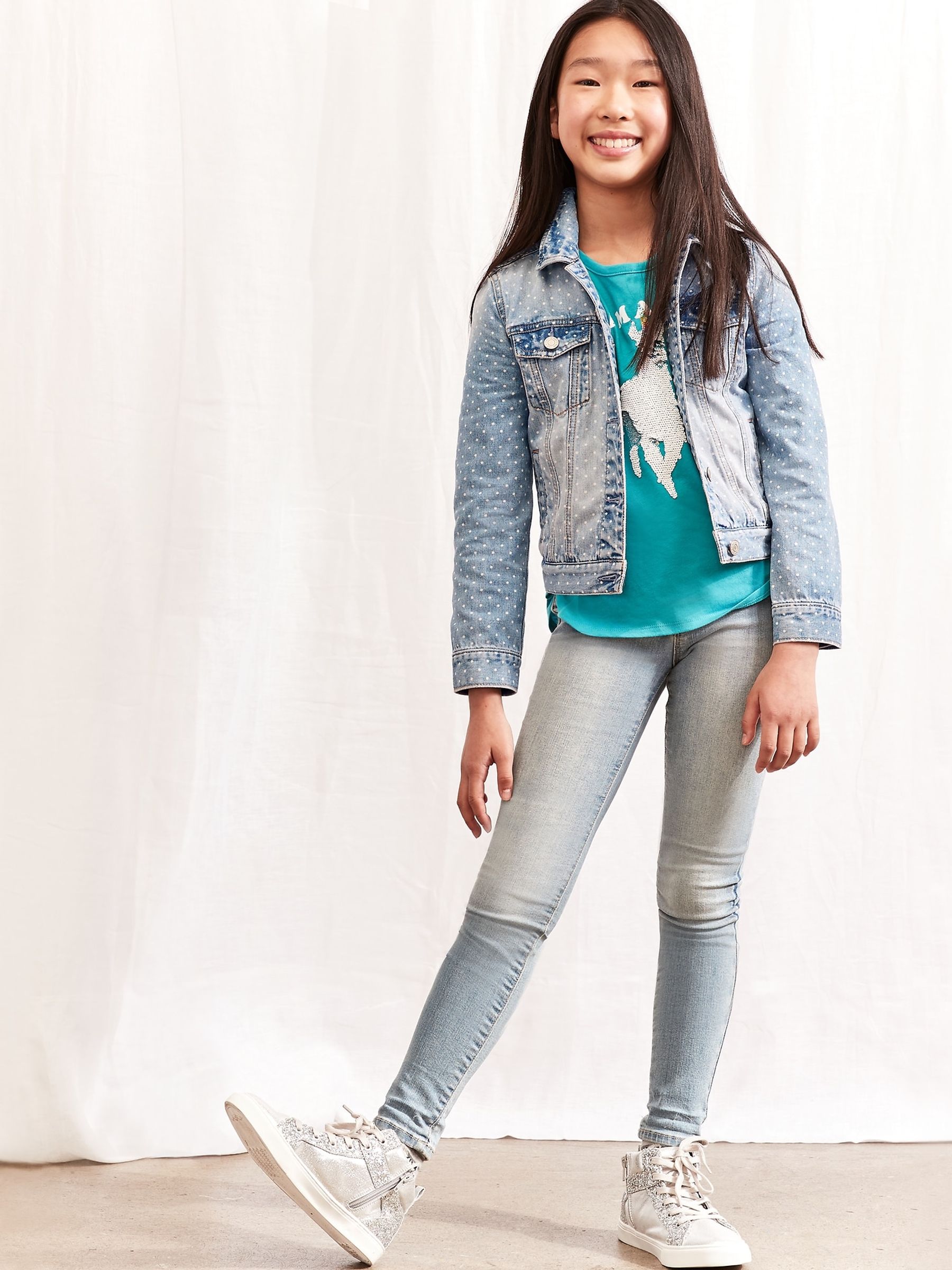 Light Wash Blue Super Skinny Fit Jeans (4-16yrs) - Image 1 of 6