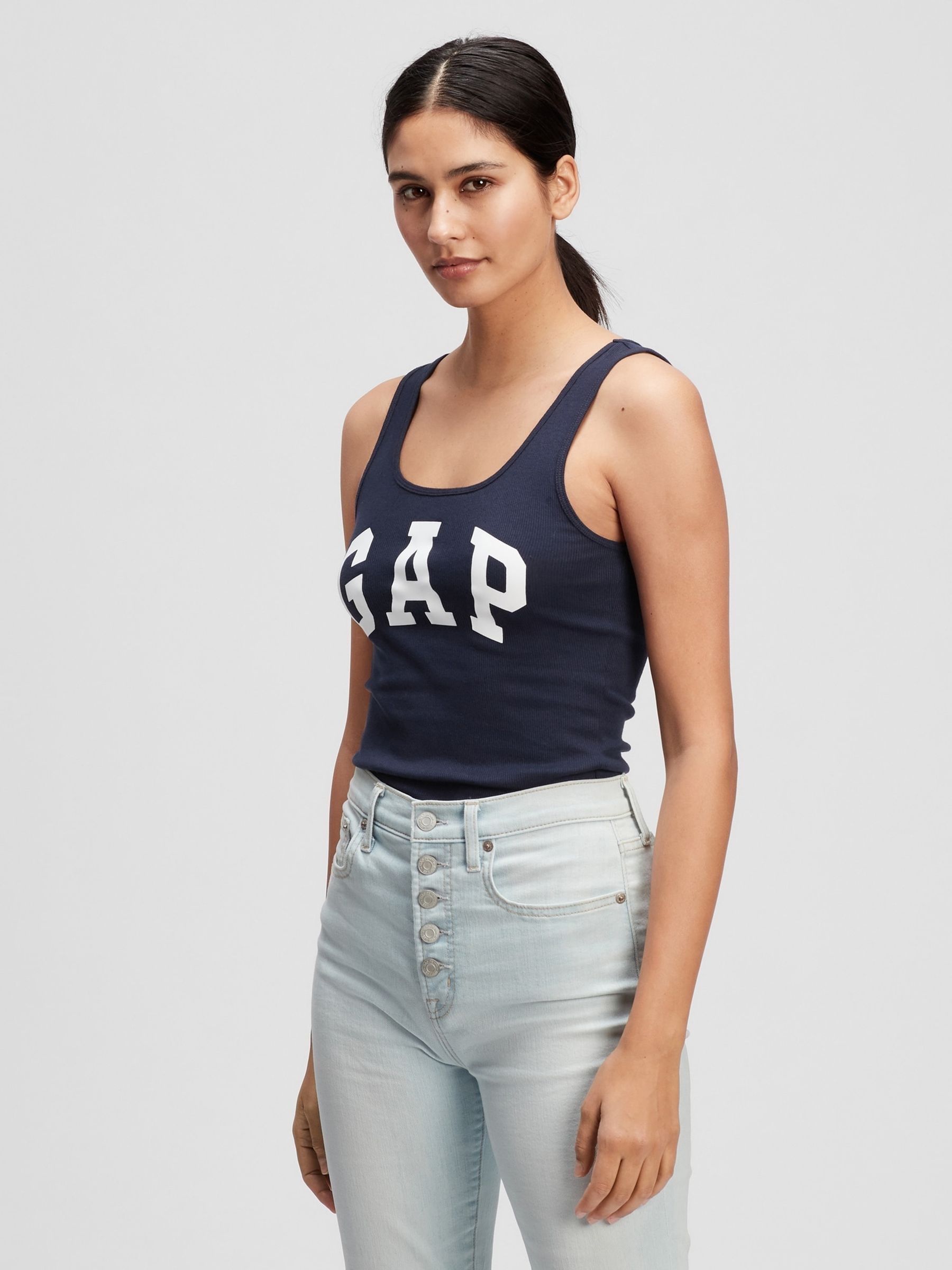 Blue Logo Ribbed Vest - Image 4 of 5