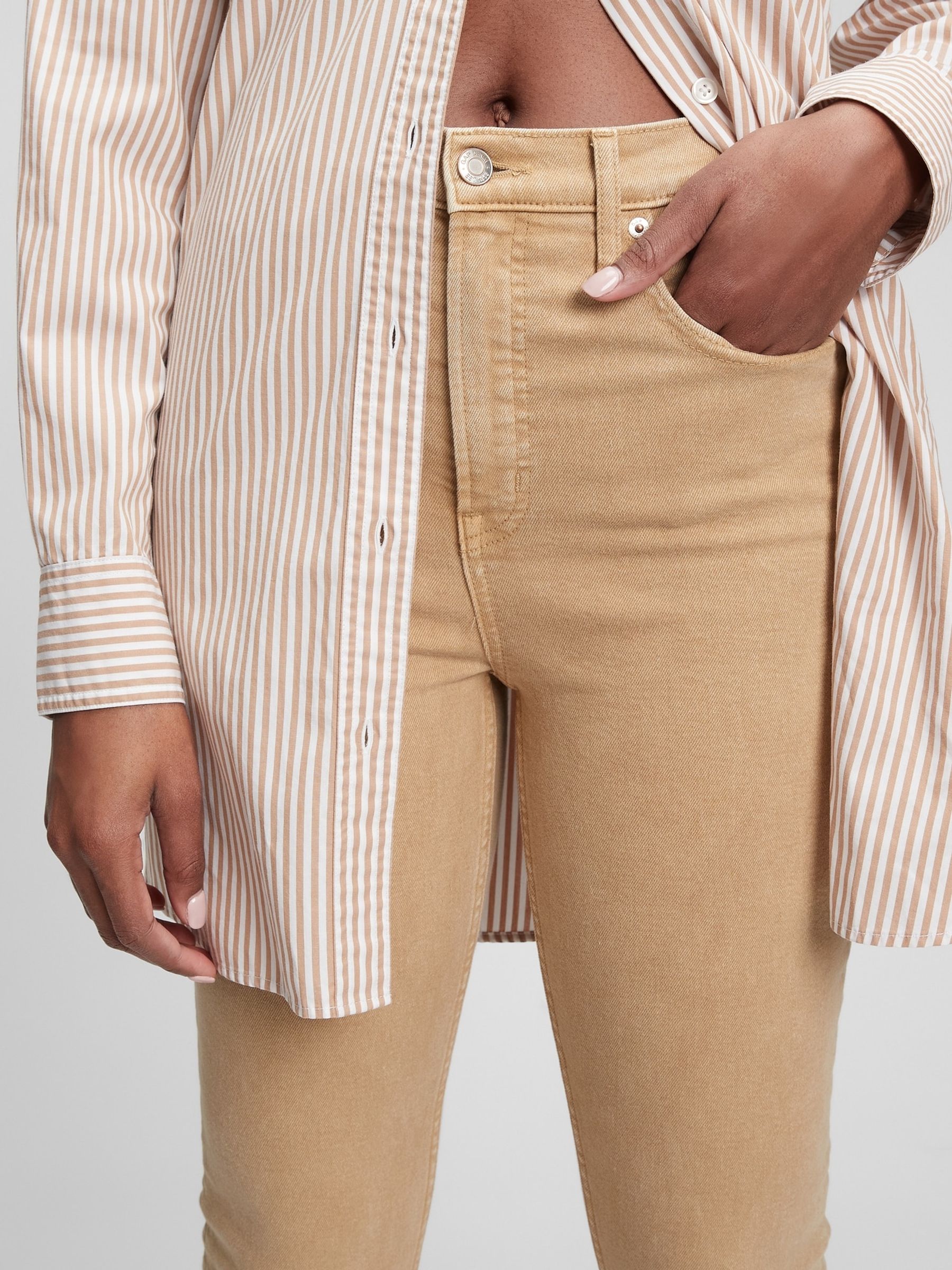 Brown High Waisted Slim Fit Vintage Jeans - Image 5 of 6