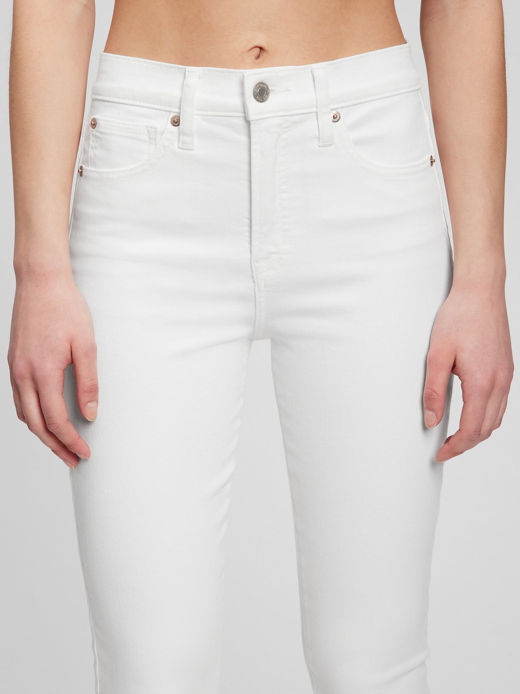 White High Rise True Skinny Jeans - Image 4 of 5
