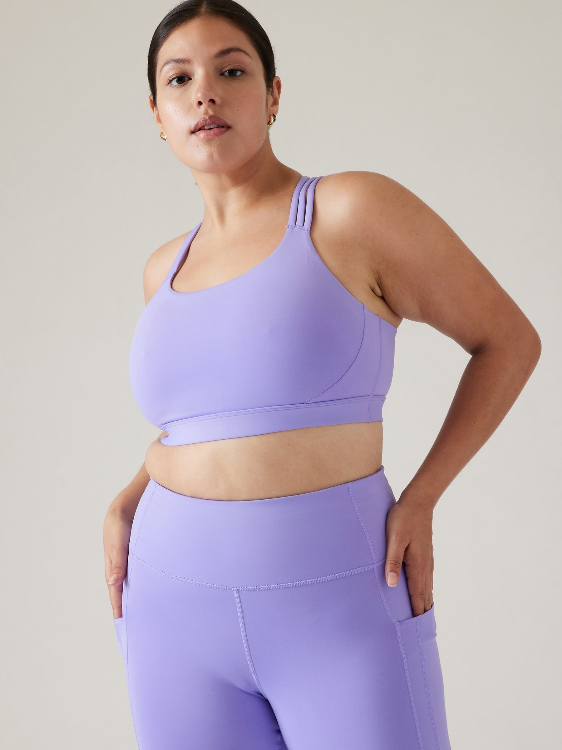 Athleta Purple Train Free Medium Impact Sports Bra - Image 1 of 5