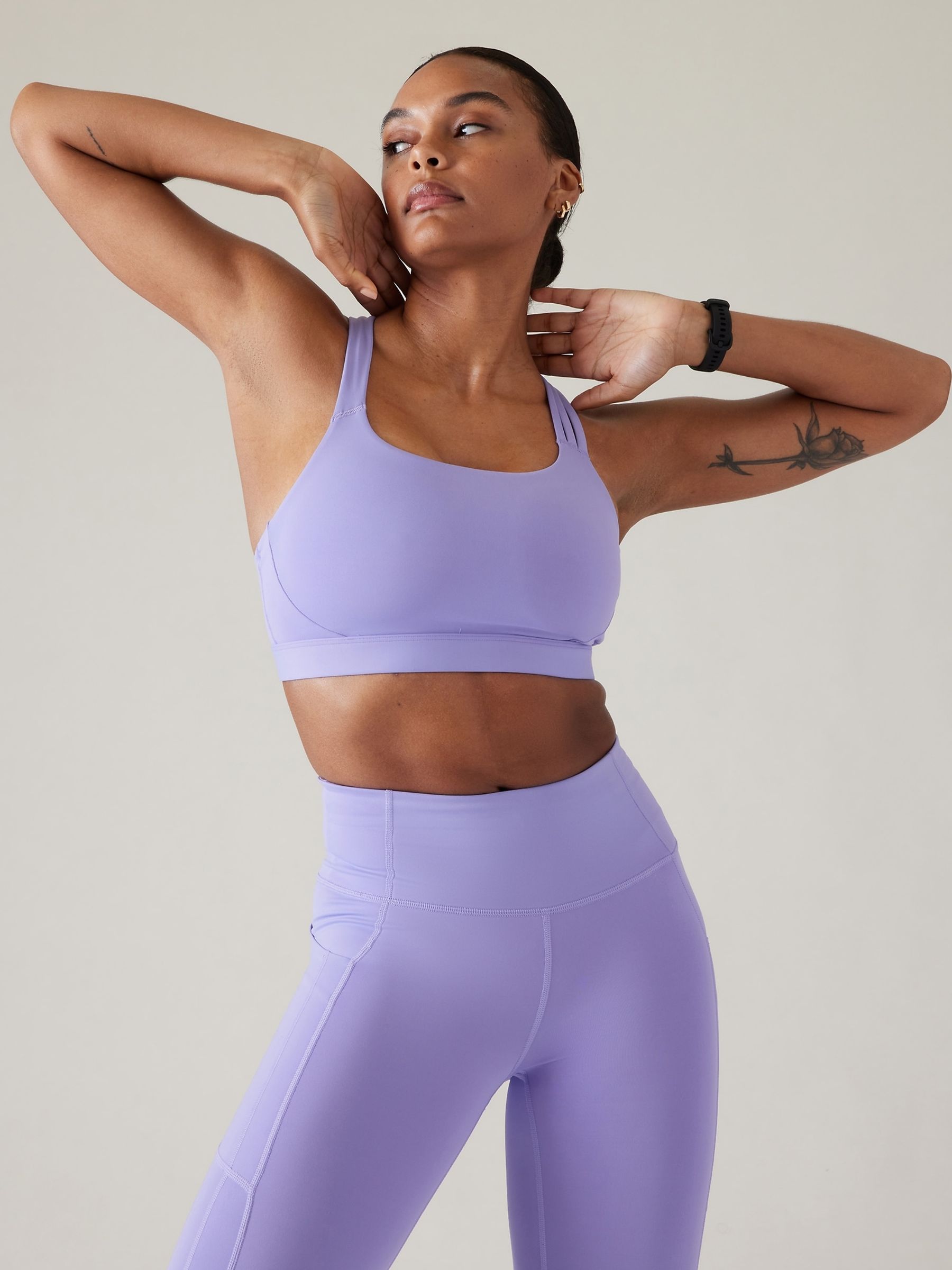 Athleta Purple Train Free Medium Impact Sports Bra - Image 4 of 5
