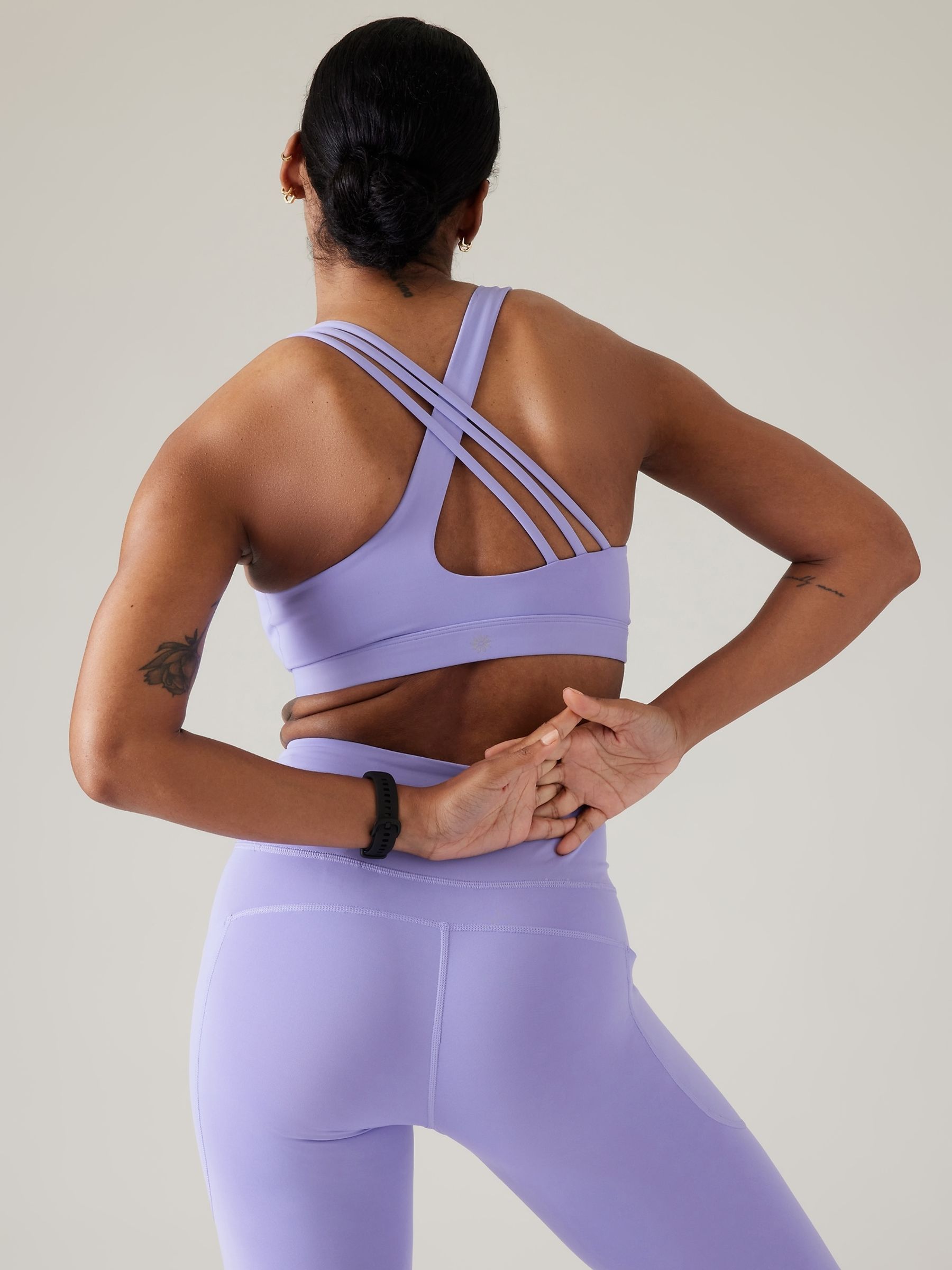 Athleta Purple Train Free Medium Impact Sports Bra - Image 5 of 5