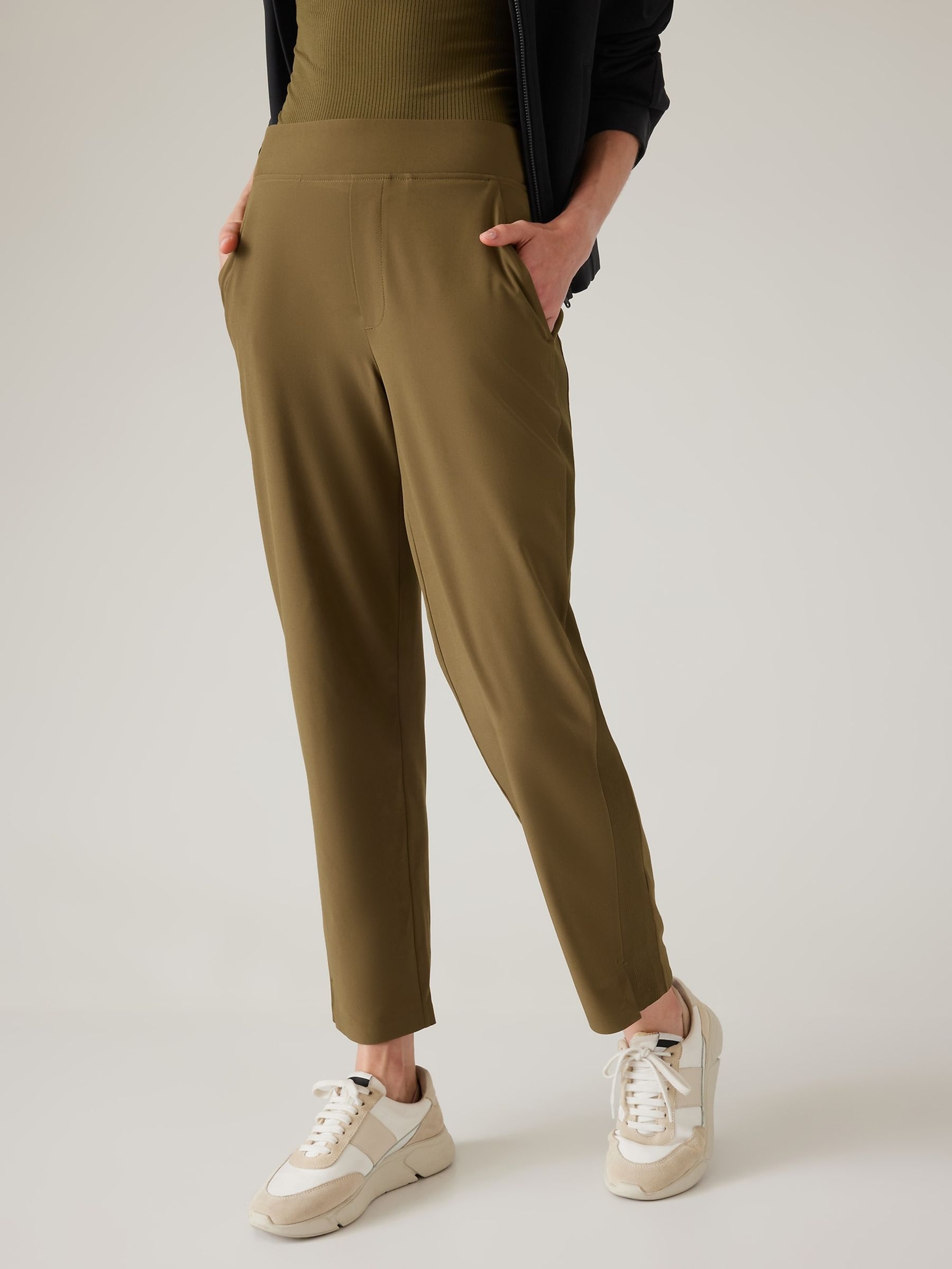Athleta Brown Brooklyn Mid Rise Featherweight Ankle Trousers - Image 1 of 5
