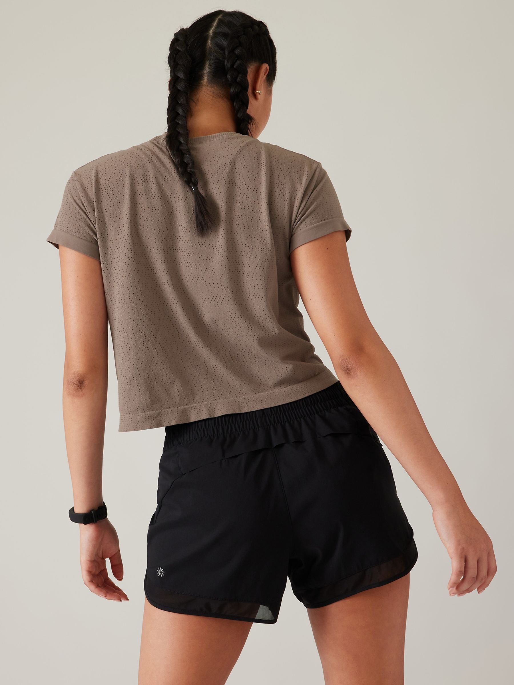 Athleta Brown Ether Seamless Mesh T-Shirt - Image 5 of 9