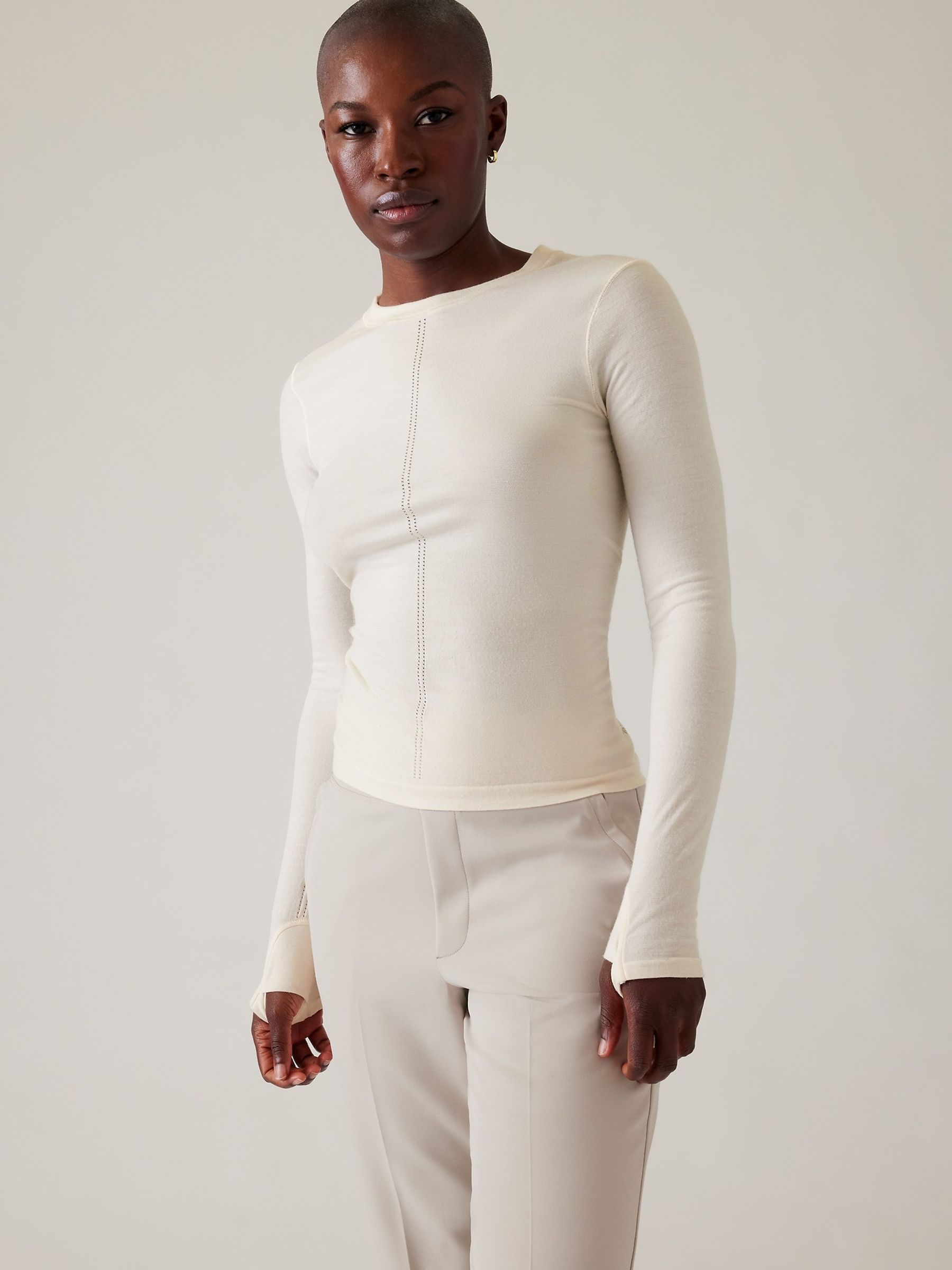 Athleta White Ascent Seamless Top - Image 1 of 6