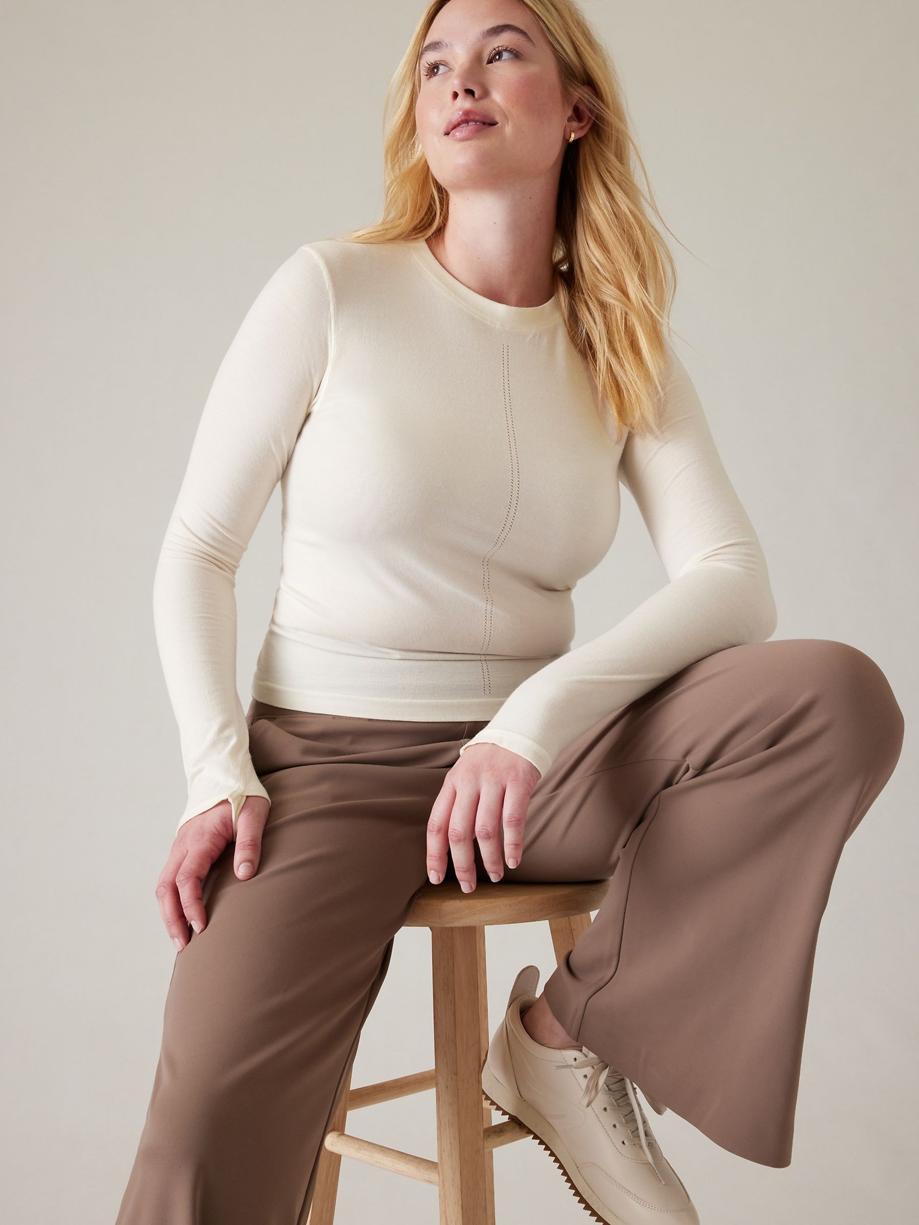 Athleta White Ascent Seamless Top - Image 5 of 6