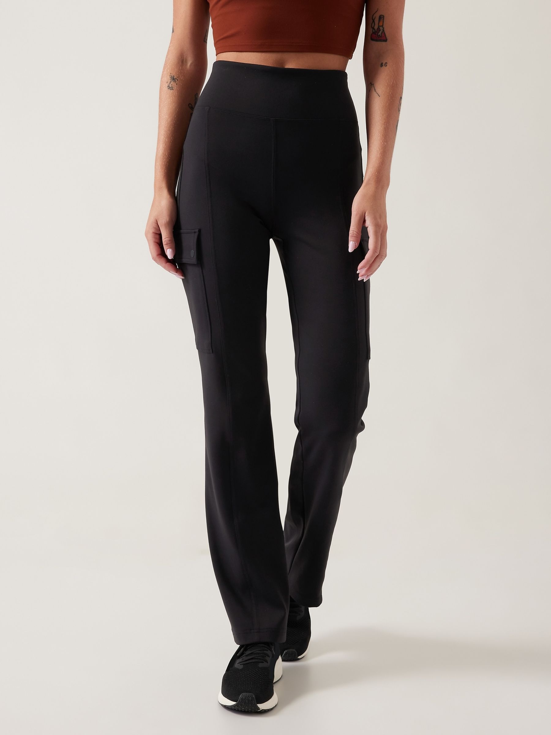 Athleta Black Delancey Straight Cargo Trousers - Image 1 of 4