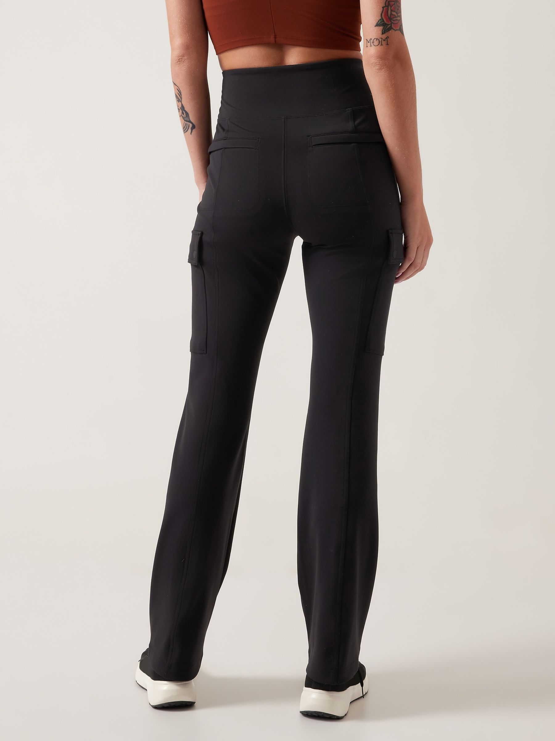 Athleta Black Delancey Straight Cargo Trousers - Image 2 of 4