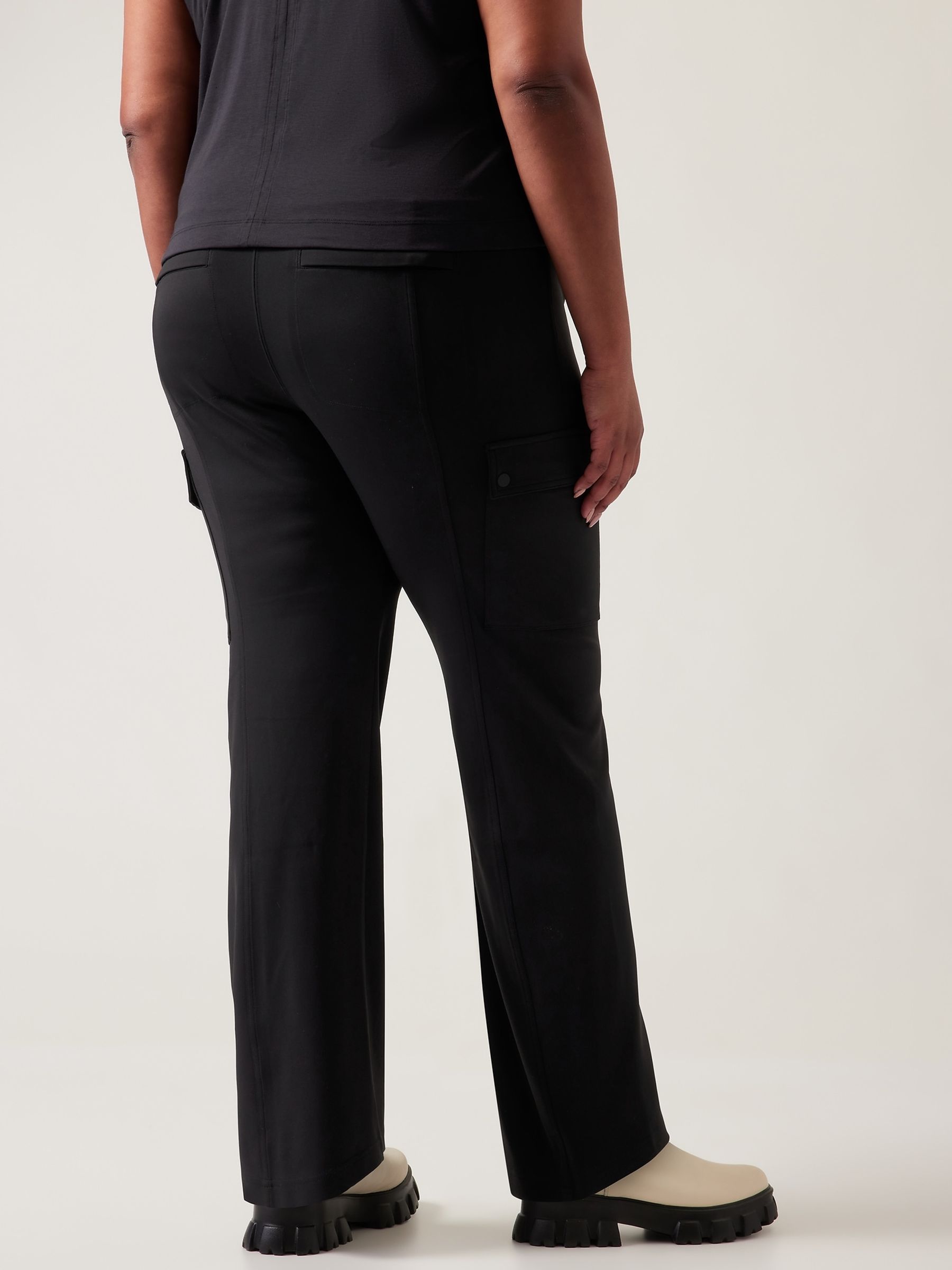 Athleta Black Delancey Straight Cargo Trousers - Image 4 of 4