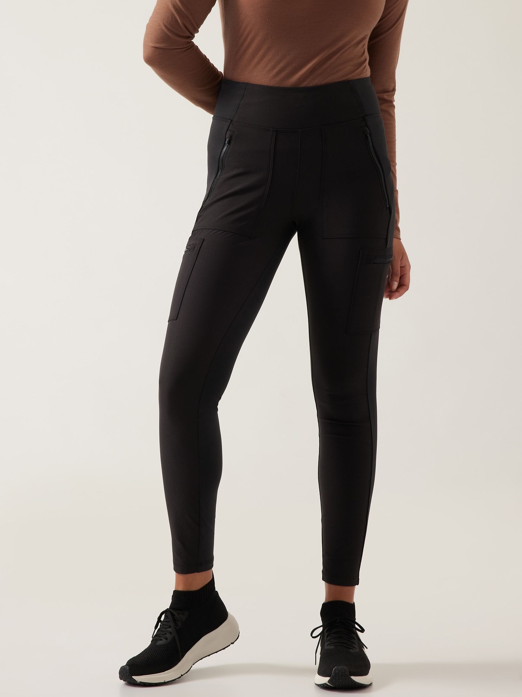 Athleta Black Headlands Hybrid Cargo Six Pocket Leggings - Image 1 of 1