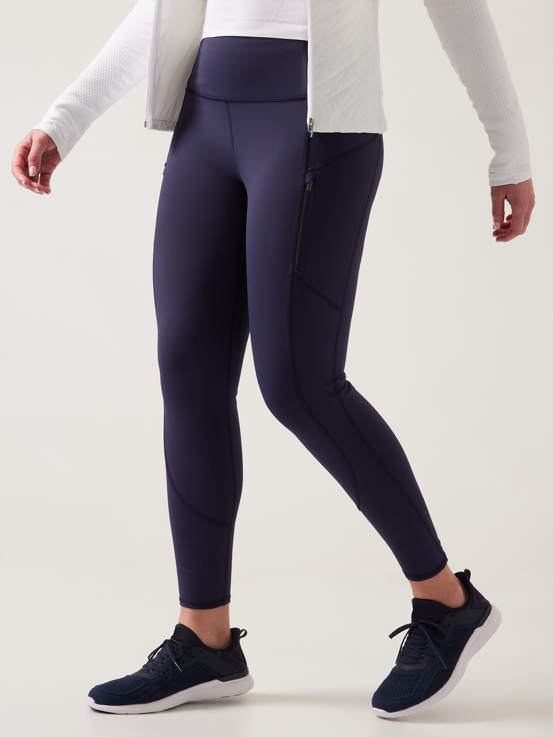 Athleta Navy Blue Rainier High Waisted Pocket Leggings | Gap