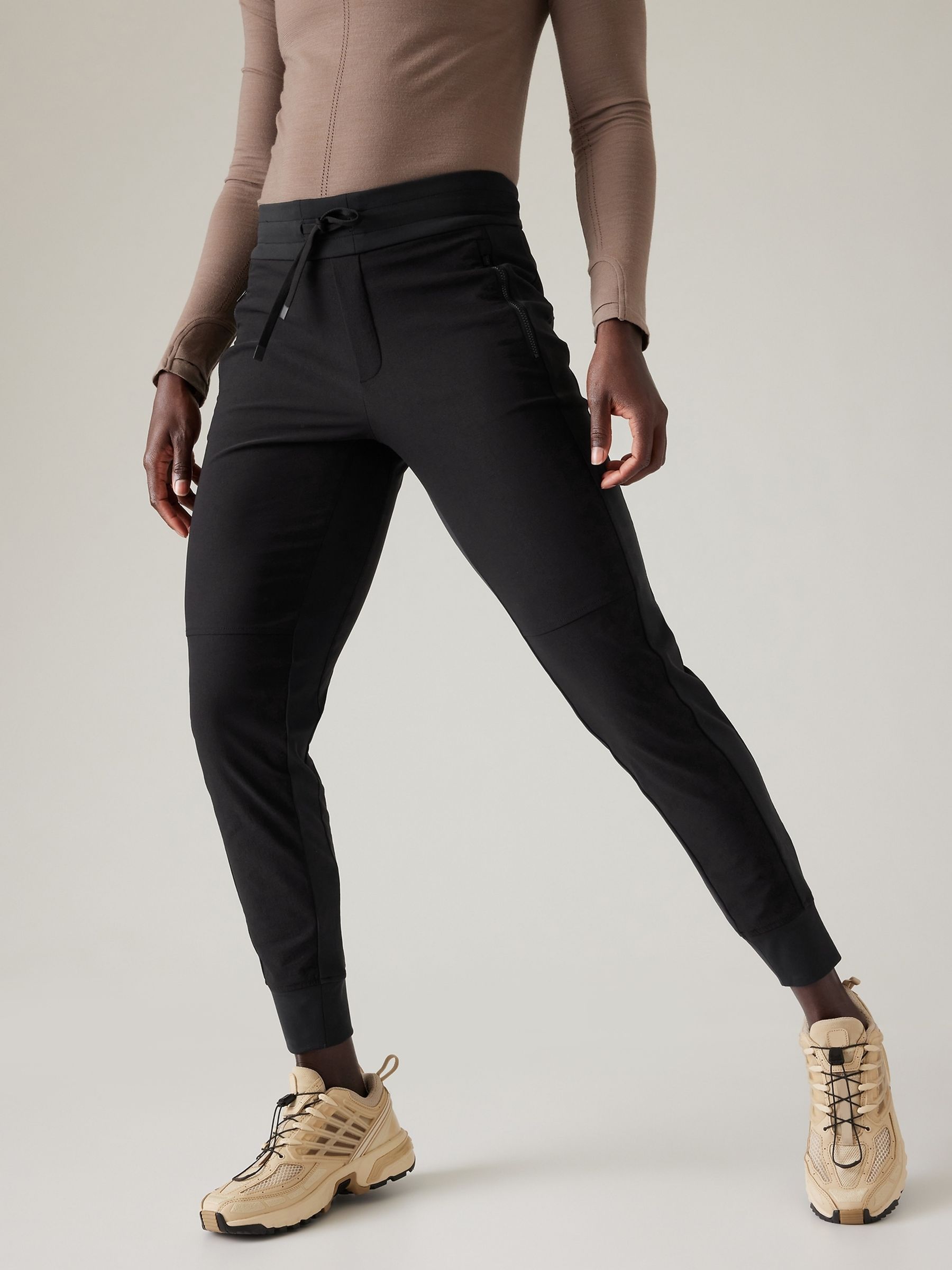 Athleta Black Headlands Hybrid Trek Joggers - Image 1 of 5