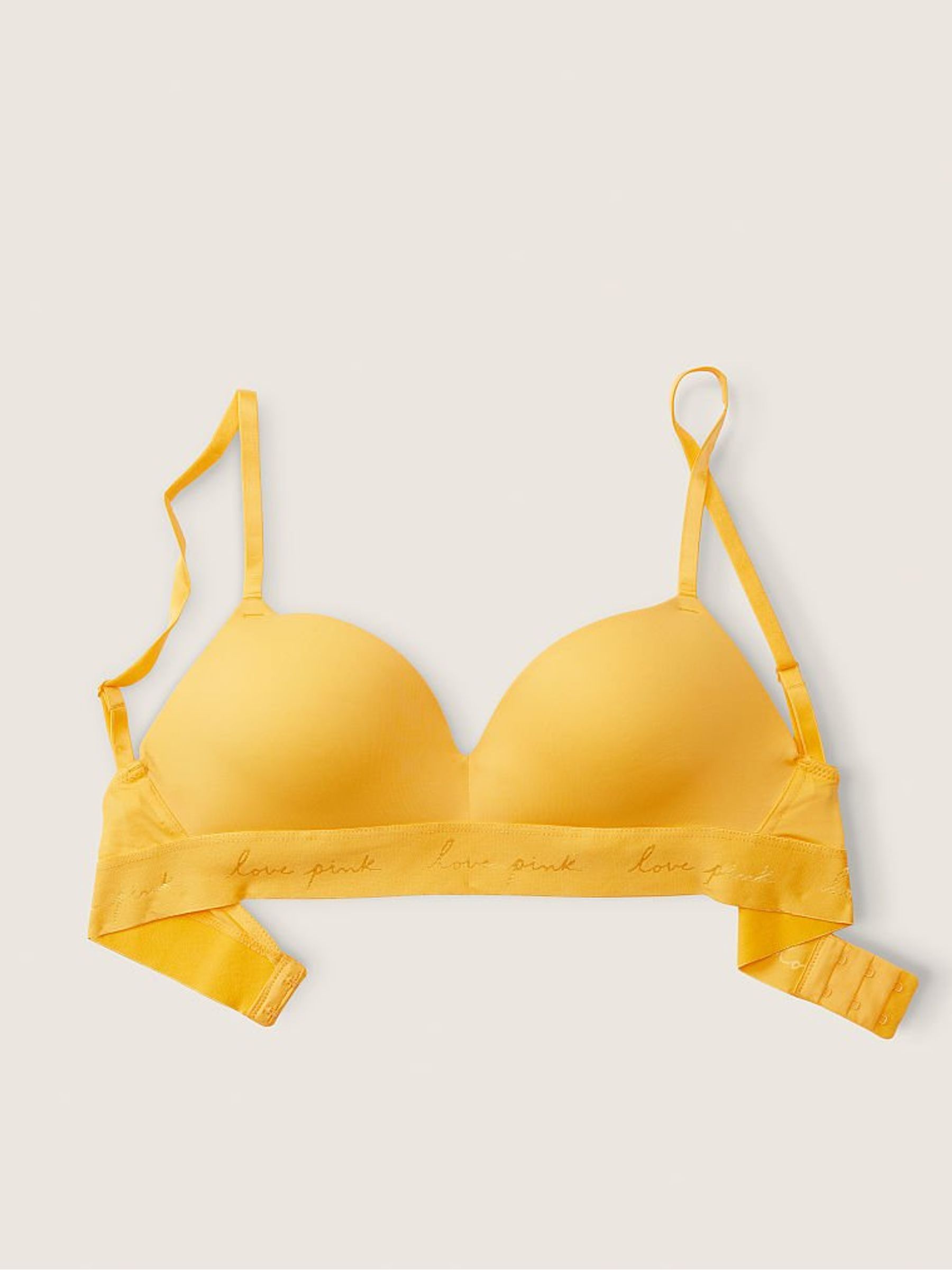 Maize Yellow Smooth Non Wired Push Up T-Shirt Bra - Image 4 of 5