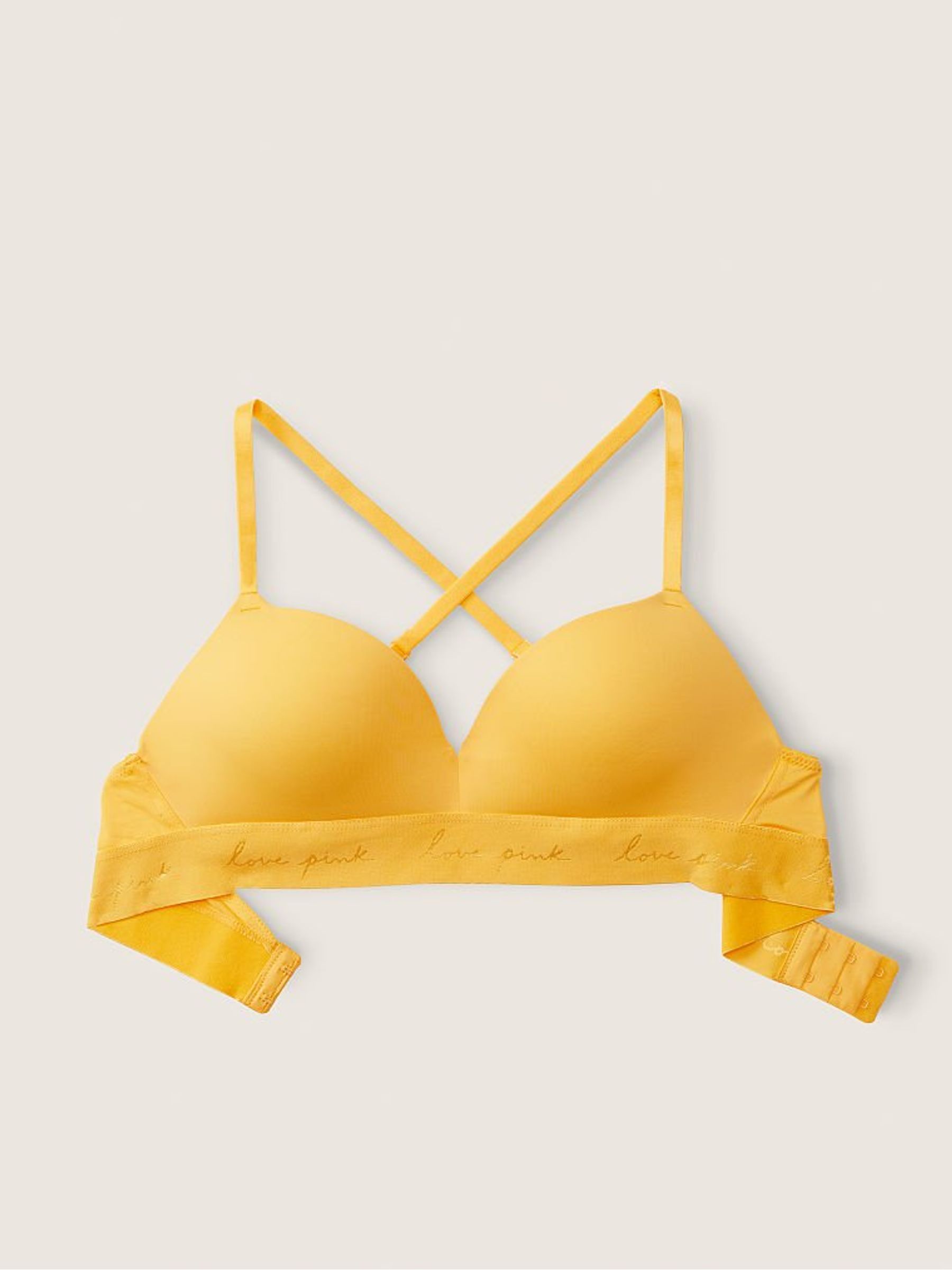 Maize Yellow Smooth Non Wired Push Up T-Shirt Bra - Image 5 of 5