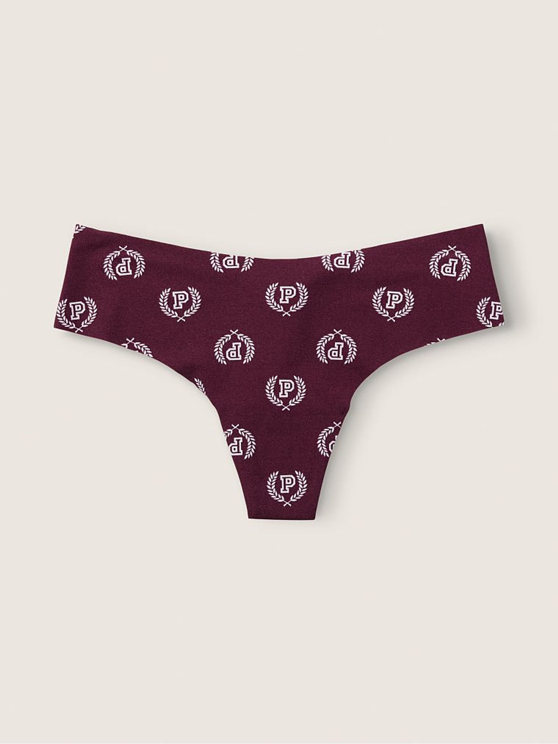 Rich Maroon Seal Red No Show Thong Knickers - Image 1 of 1