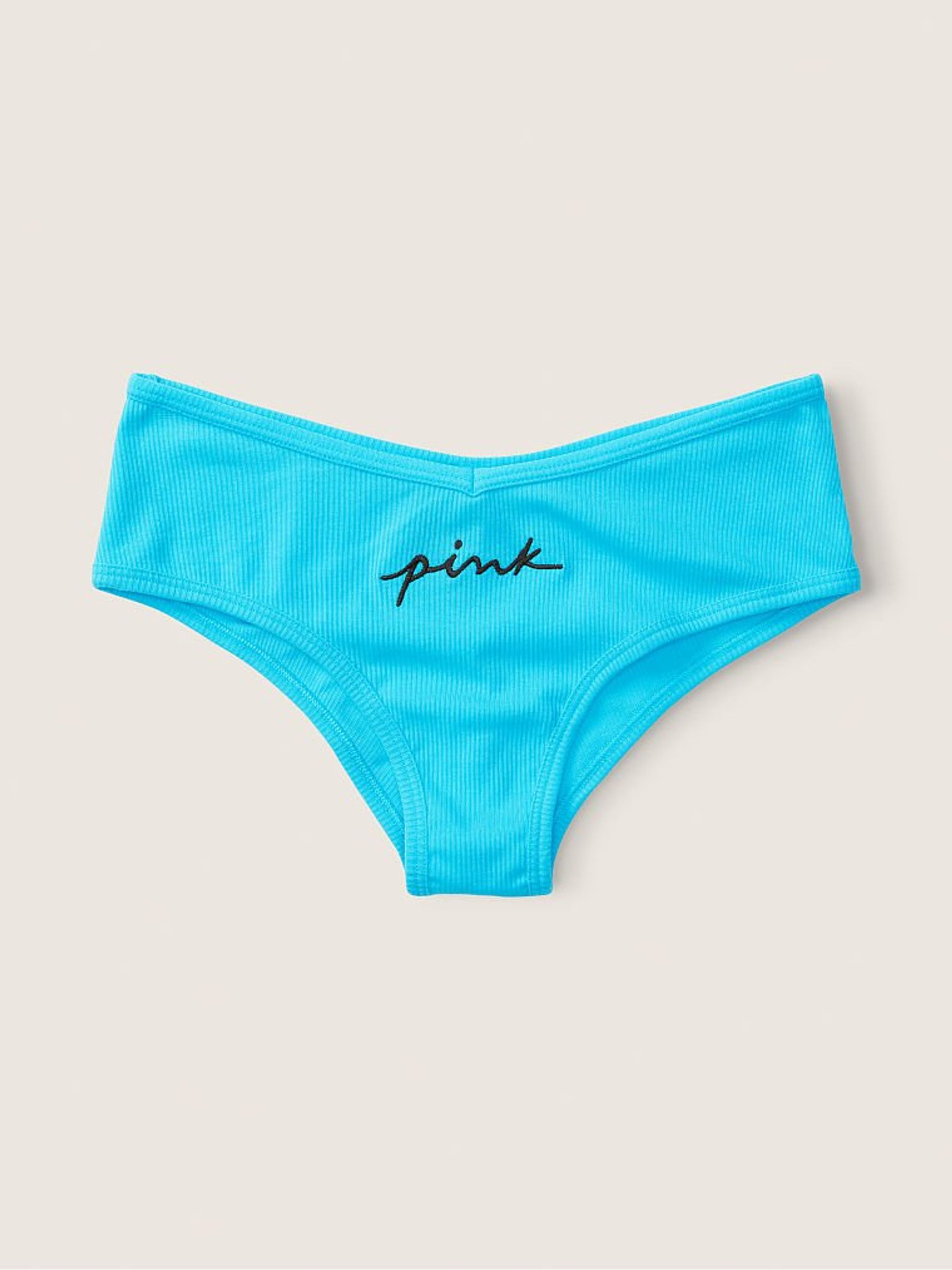 Under Water with Embroidery Blue Cotton Cheeky Knickers - Image 2 of 2