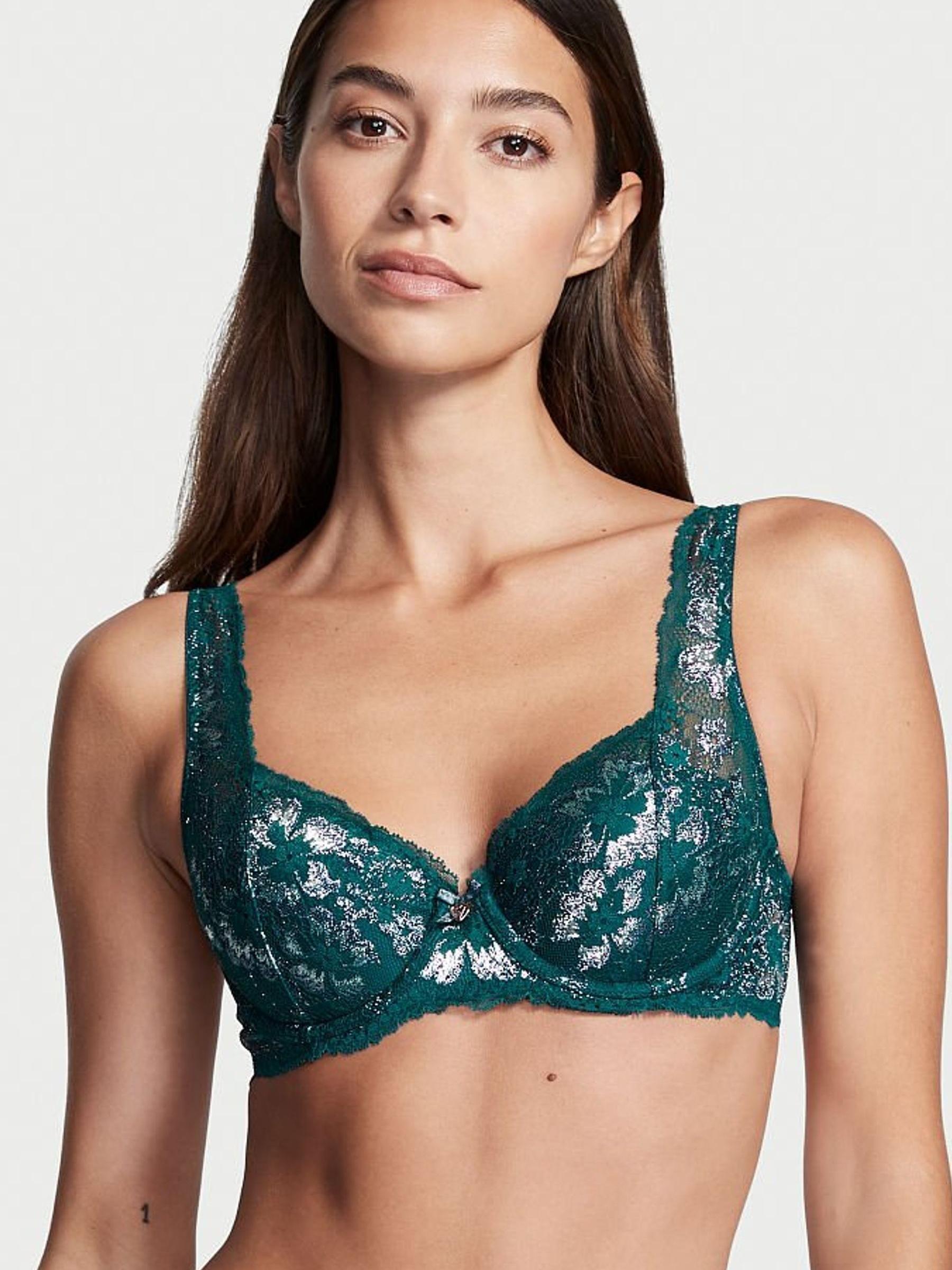 Deepest Green Body By Victoria Lace Demi Bra - Image 1 of 3