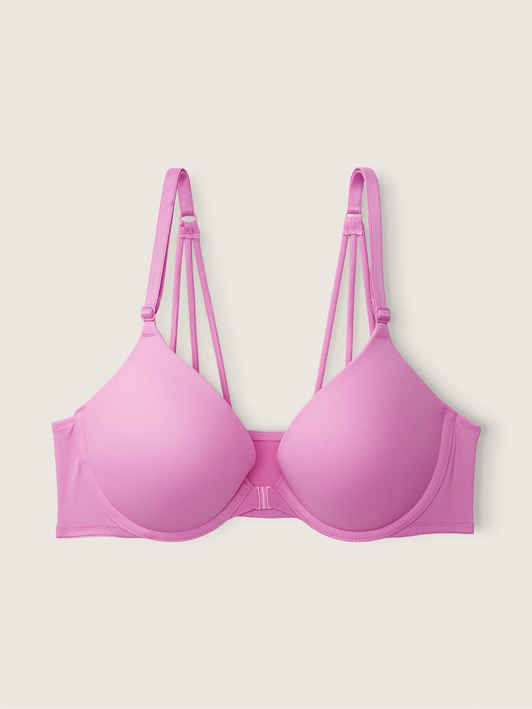 Pink Bloom Smooth Front Fastening Push Up T-Shirt Bra - Image 4 of 5