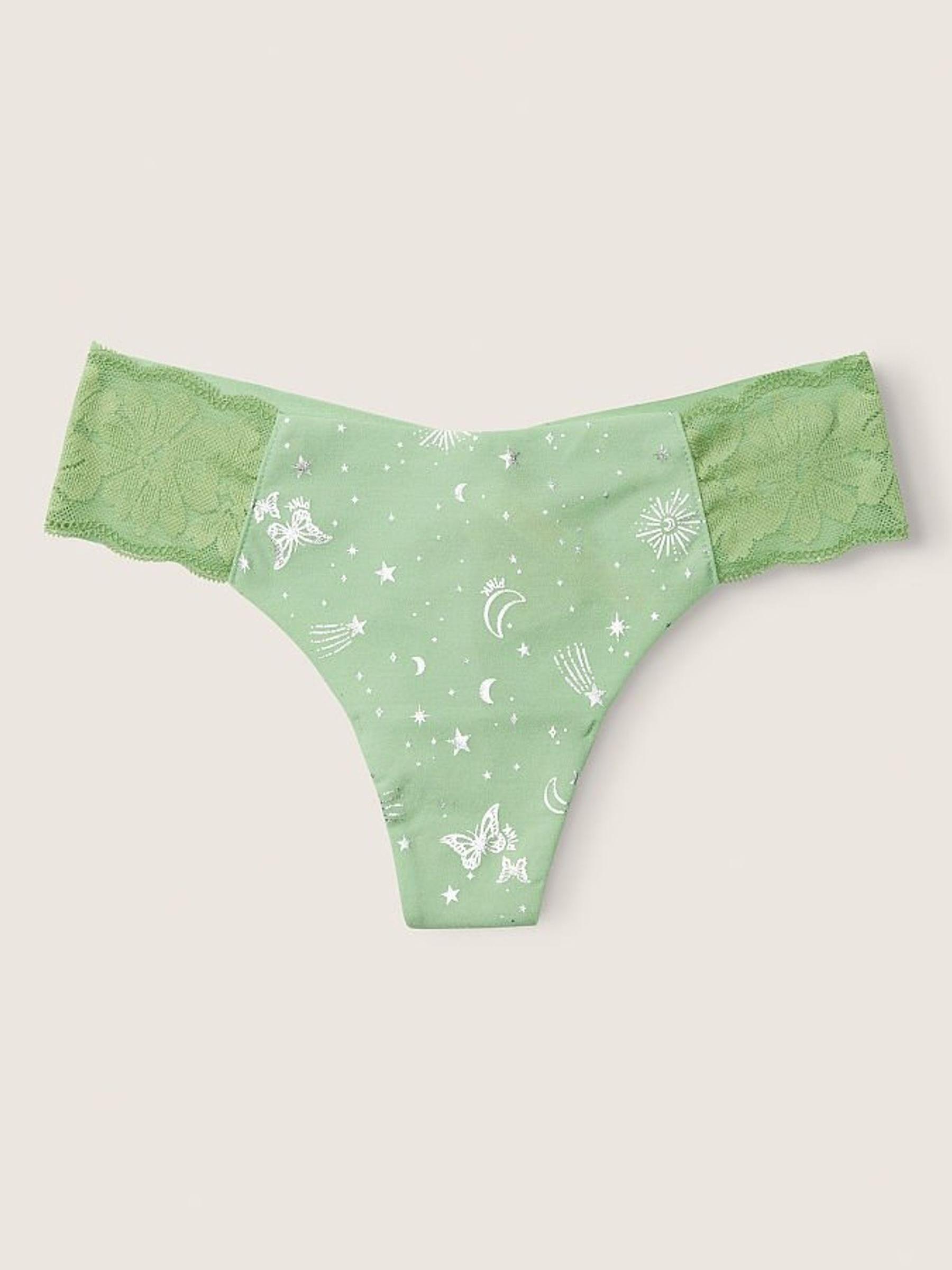 Soft Jade Shine Constellation Green No Show Thong Knickers - Image 1 of 1