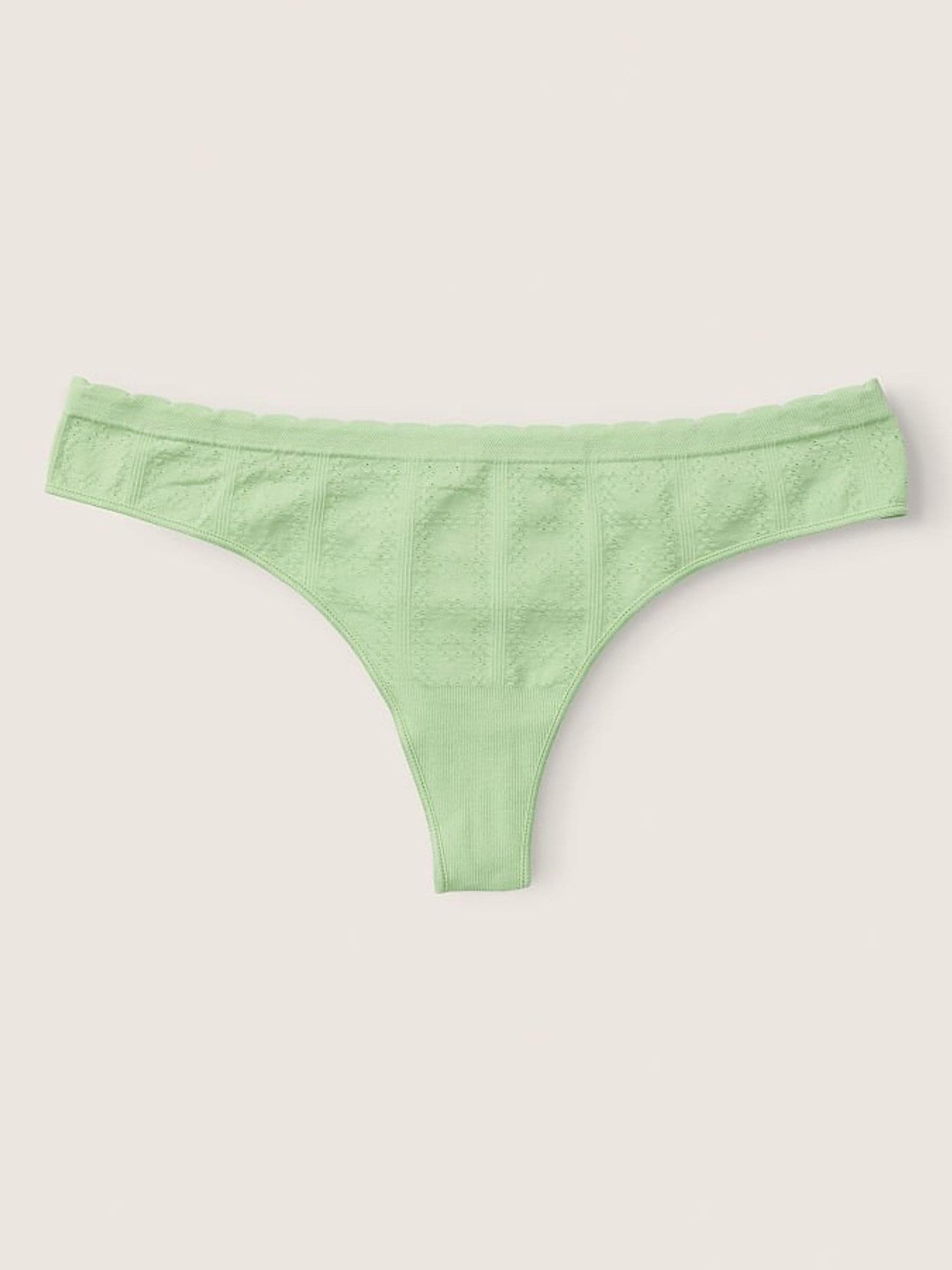 Soft Jade Green Seamless Thong Knickers - Image 2 of 2