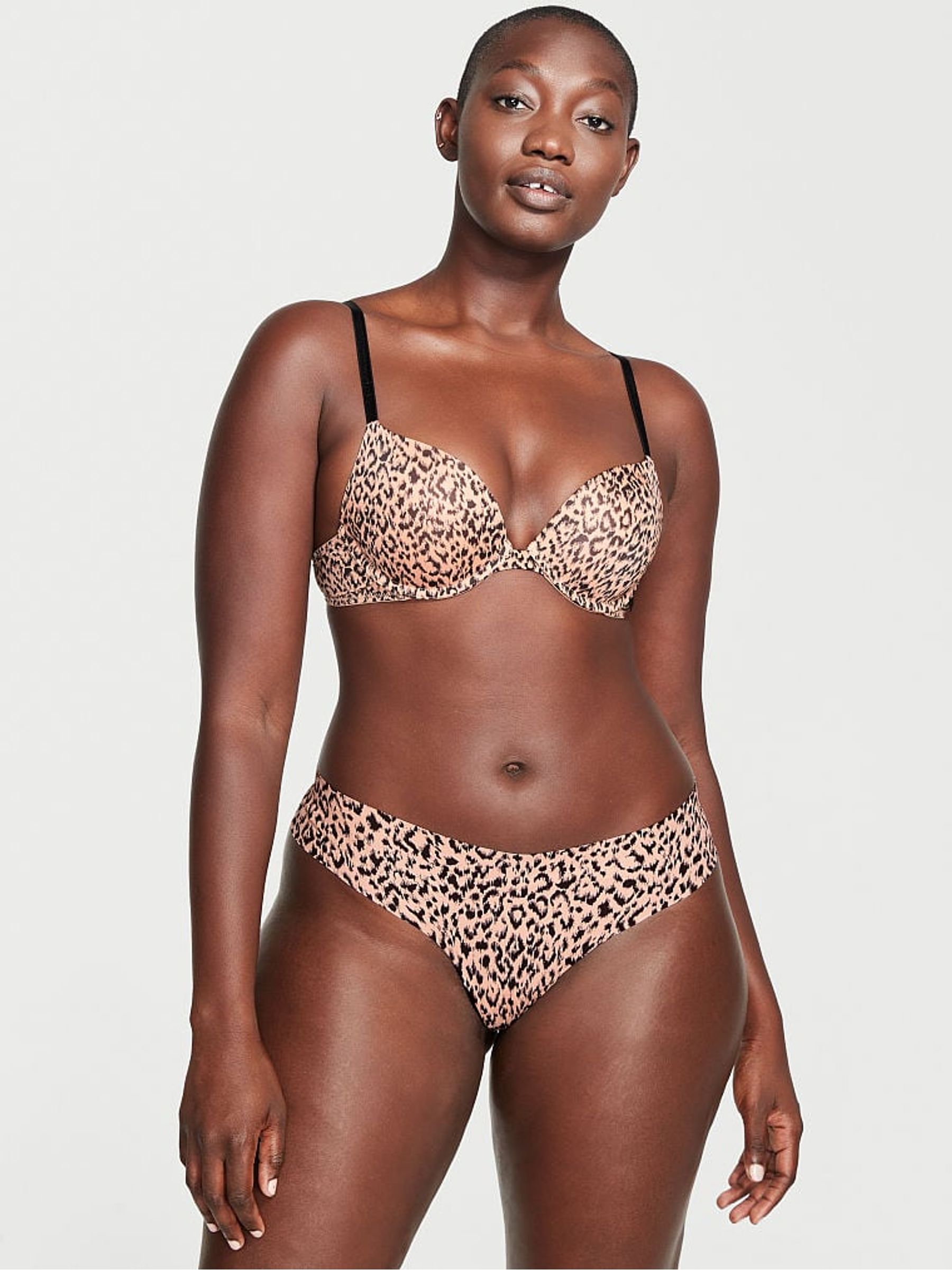 Camo Leopard Thong No-Show Knickers - Image 1 of 3