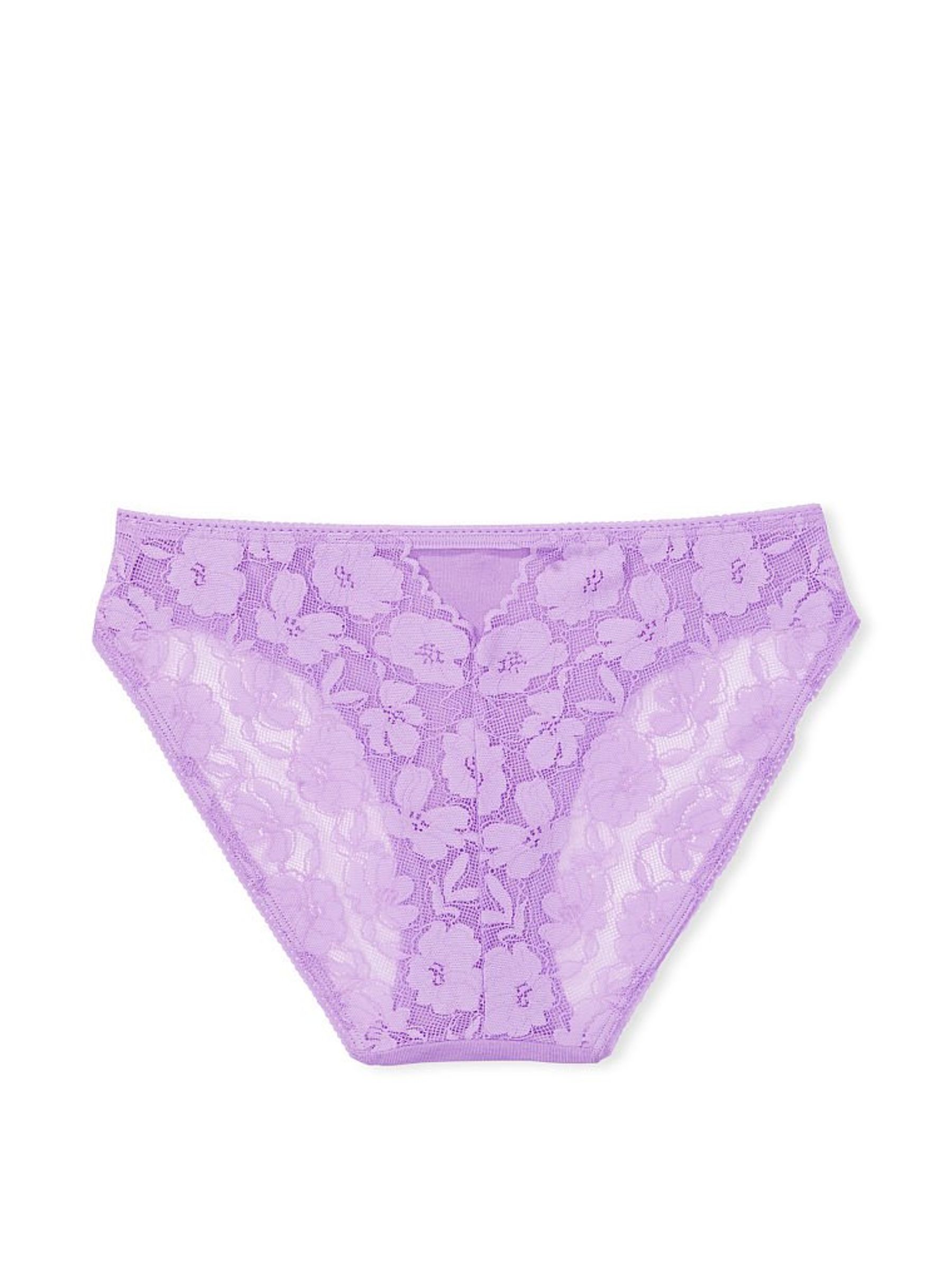 Black Floral Leopard Cotton Thong With Lace Back Knickers - Image 3 of 3