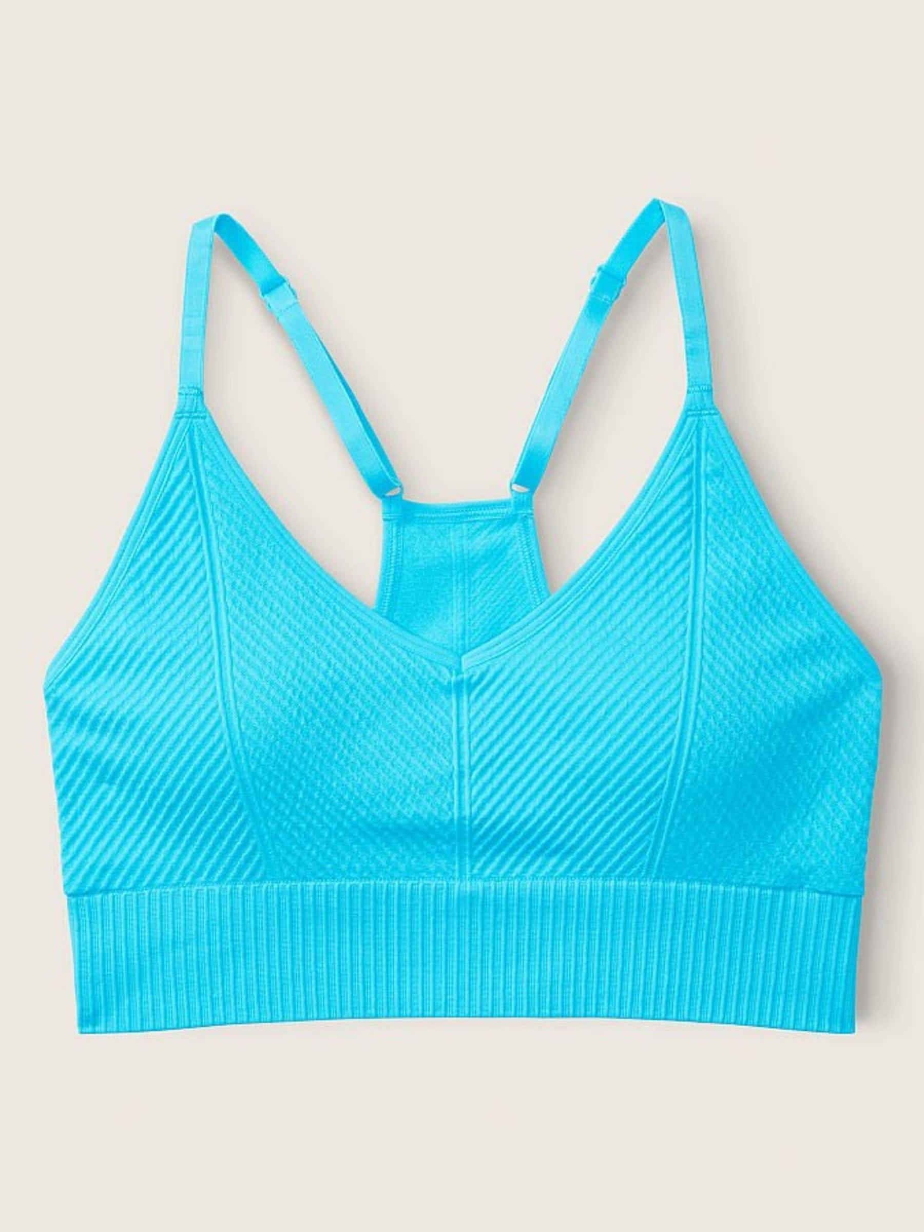 Under Water Blue Seamless Lightly Lined Low Impact Sports Bra - Image 4 of 4