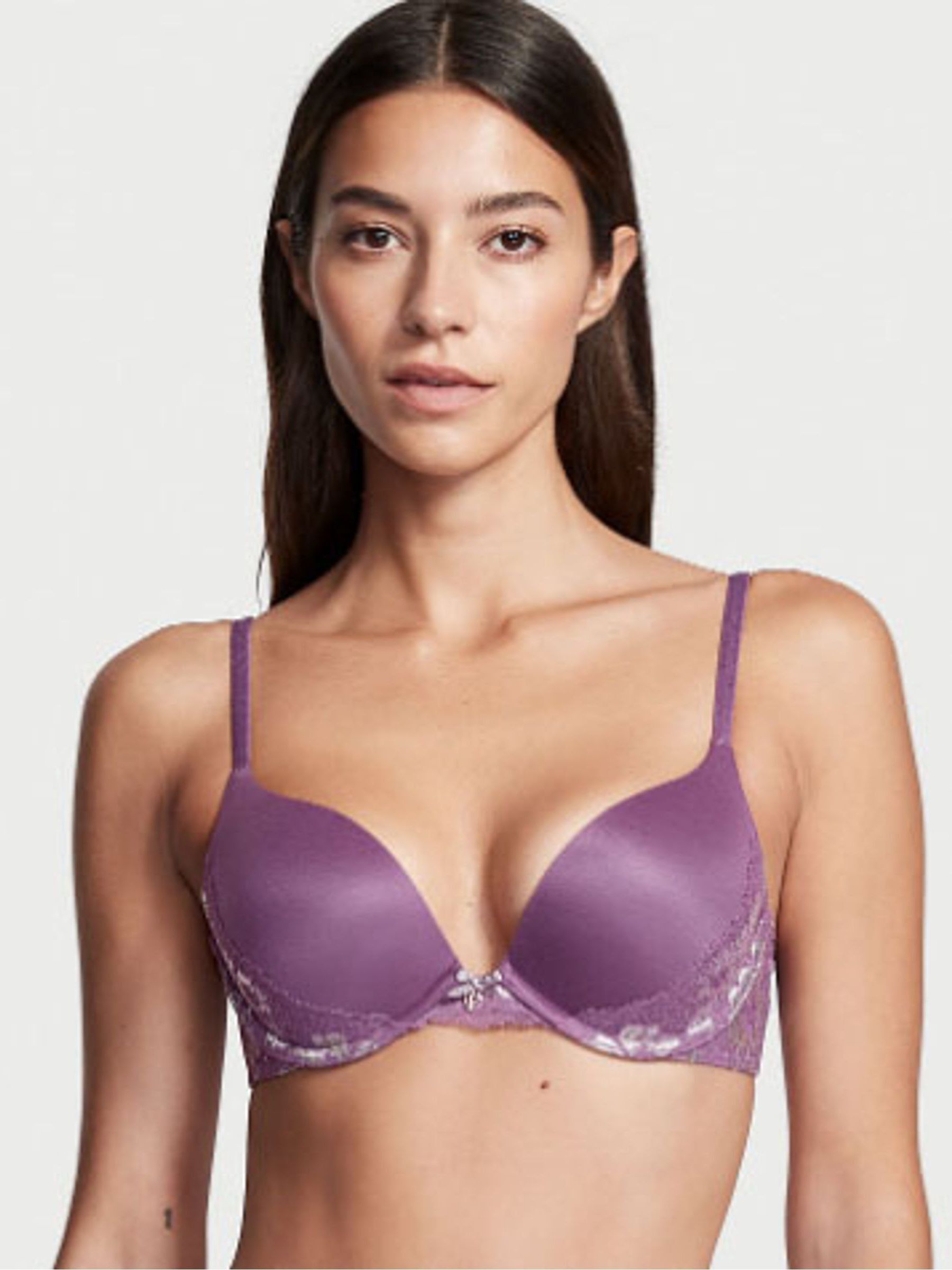 Mystified Purple Lace Push Up Bra - Image 1 of 3