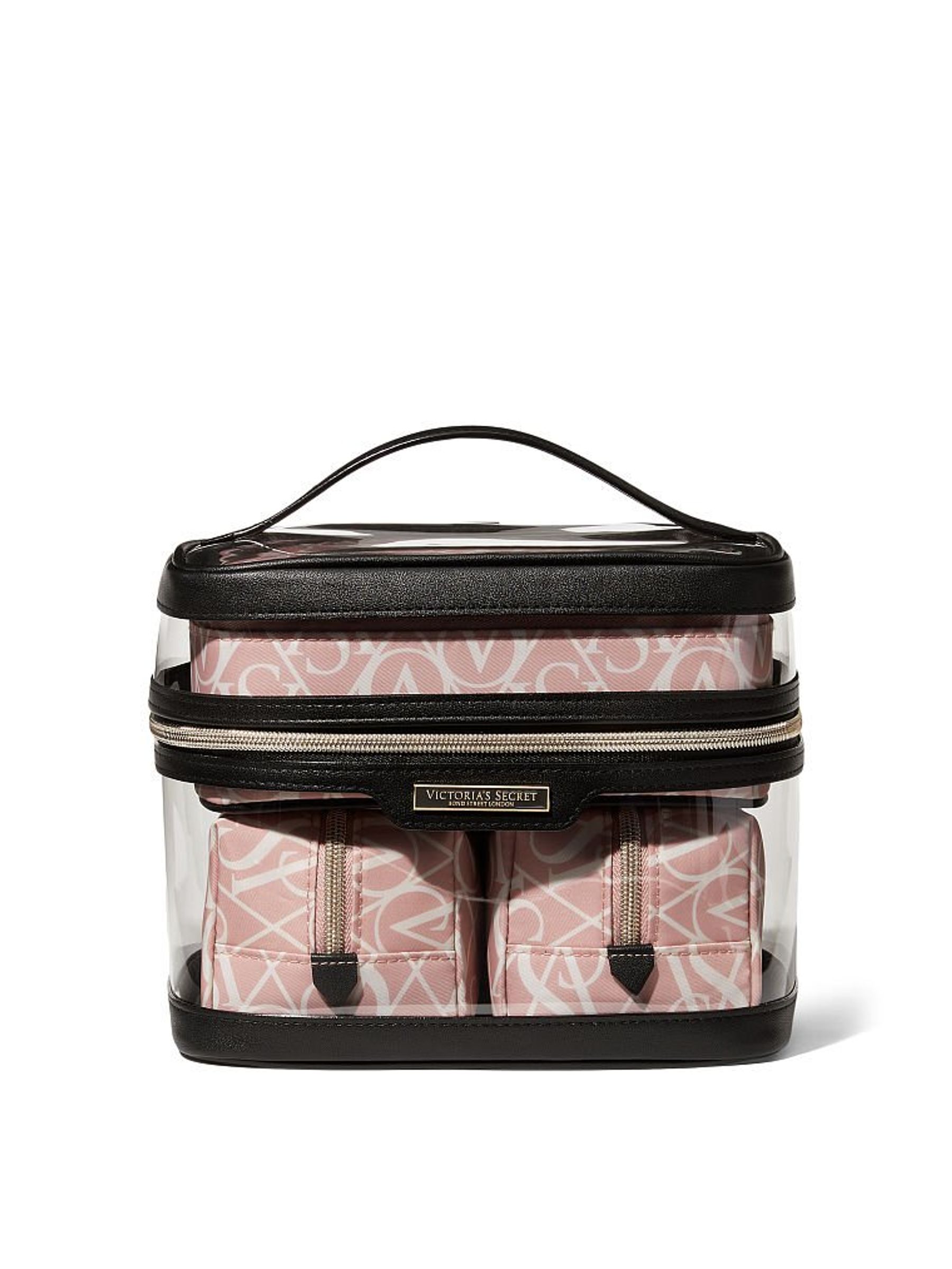 Black Pink Logo 4 in 1 Makeup Bag - Image 1 of 4