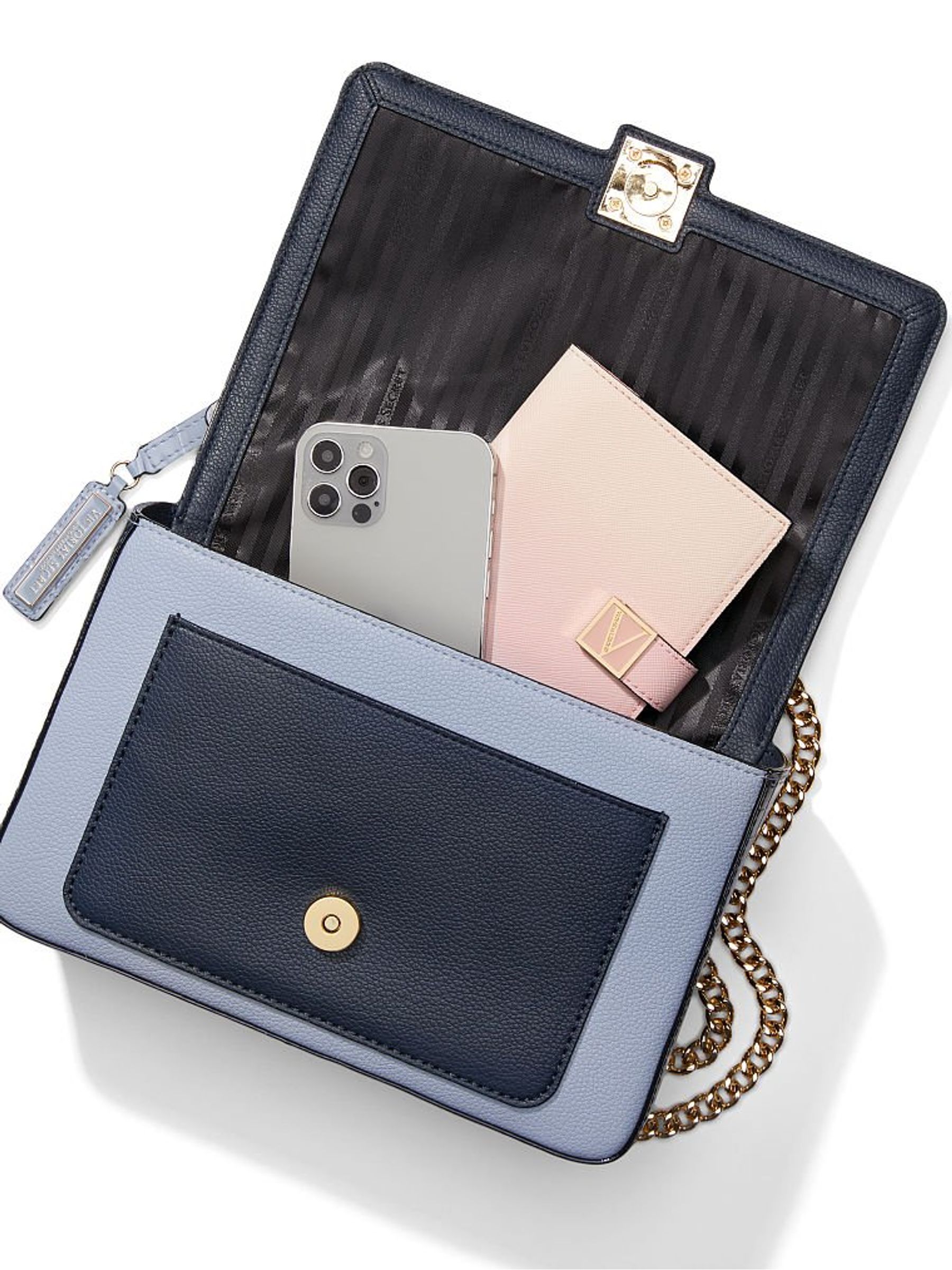 Pastel Pink Colourblock Medium Shoulder Bag - Image 4 of 4