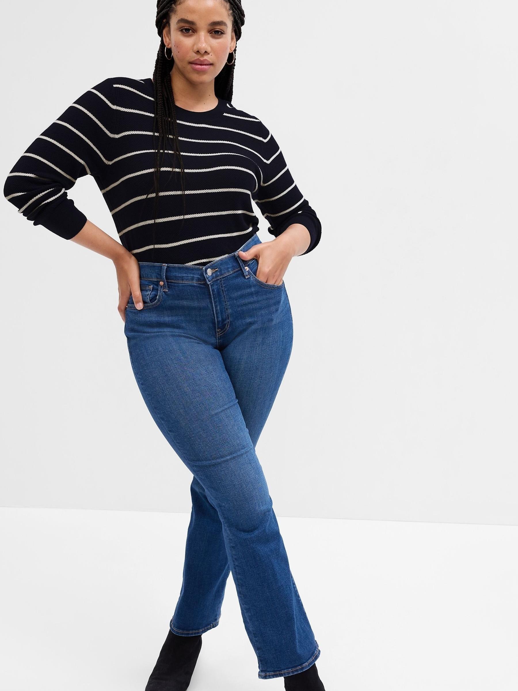 Black/White Relaxed Stripe Long Sleeve Crew Neck Jumper - Image 1 of 5
