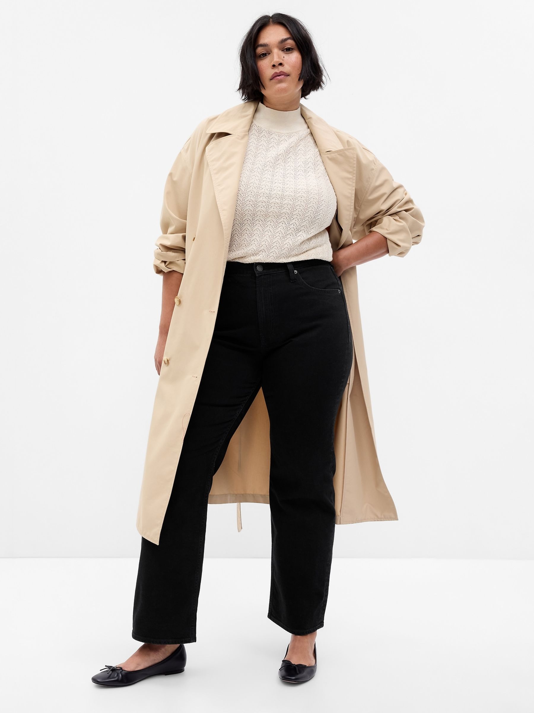 Black High Waisted Straight 90s Loose Jeans - Image 5 of 7