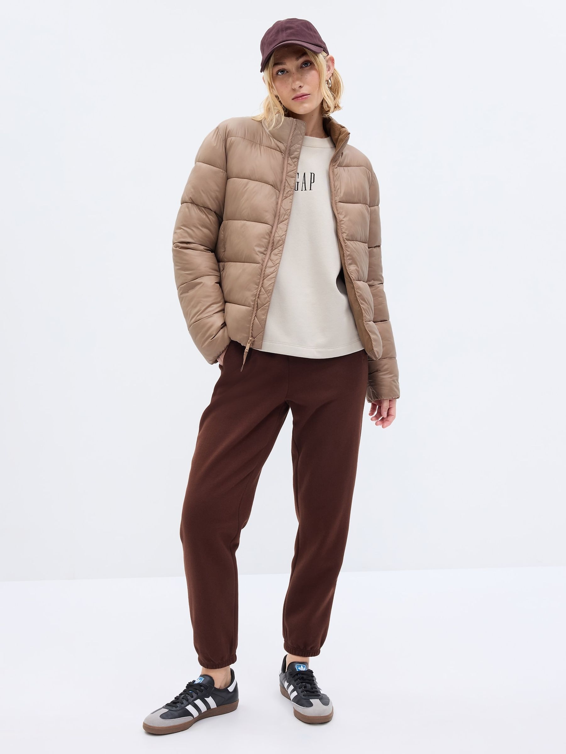 Brown ColdControl Puffer Jacket Gap