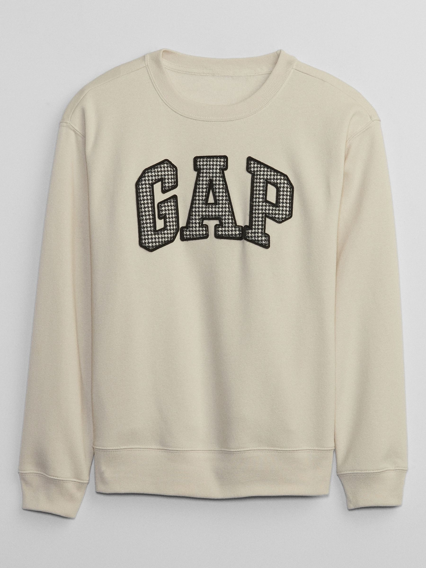 Cream Relaxed Original Logo Sweatshirt Gap