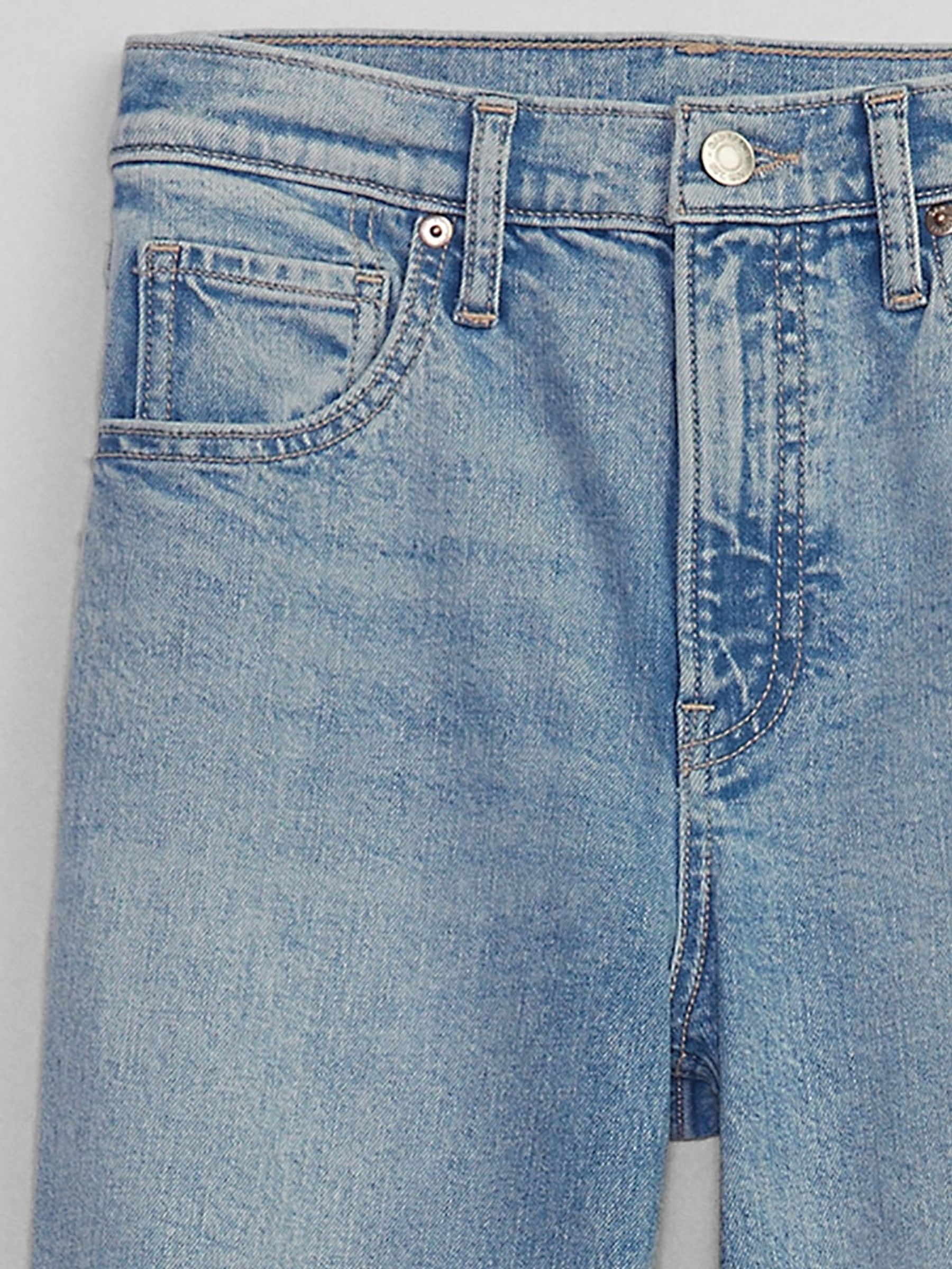 Light Blue Cropped High Waist Wide Leg Jeans - Image 6 of 7