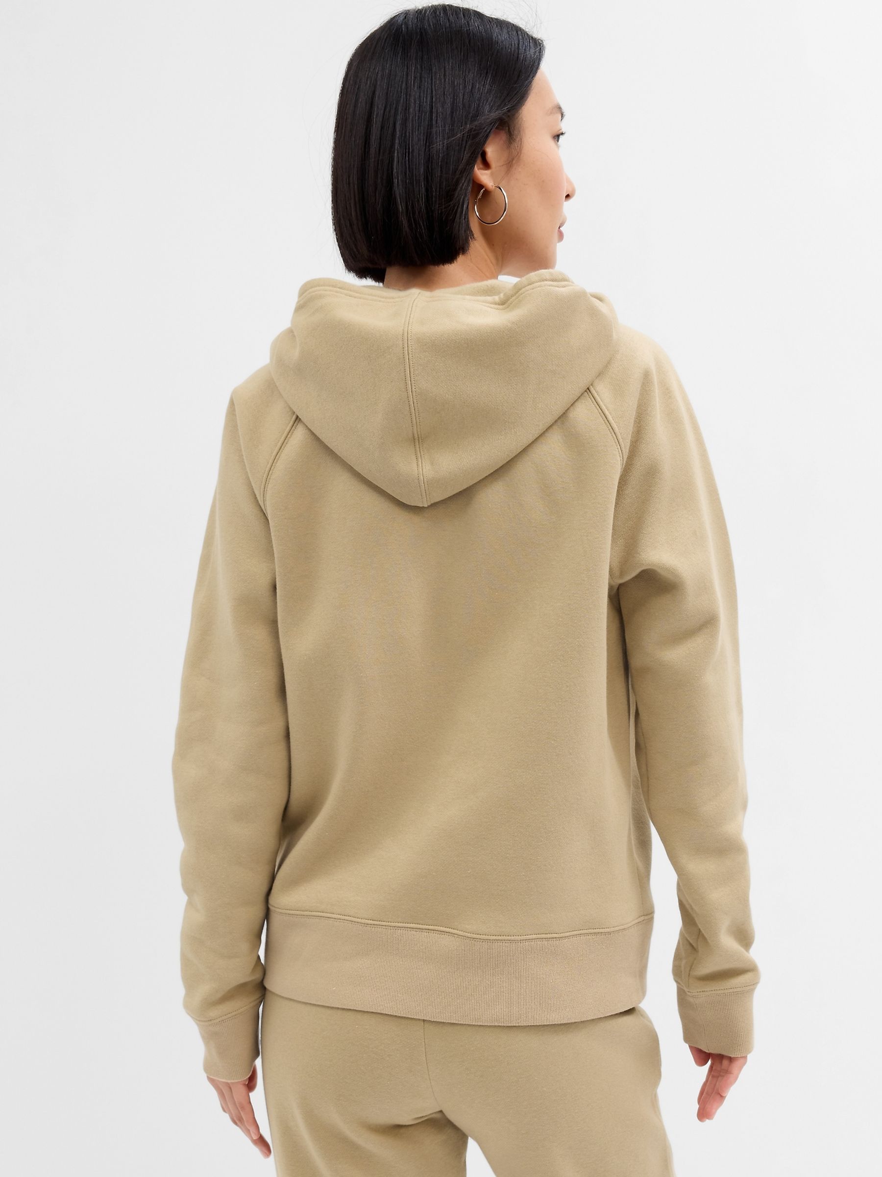 Beige Logo Zip Up Hoodie - Image 2 of 2