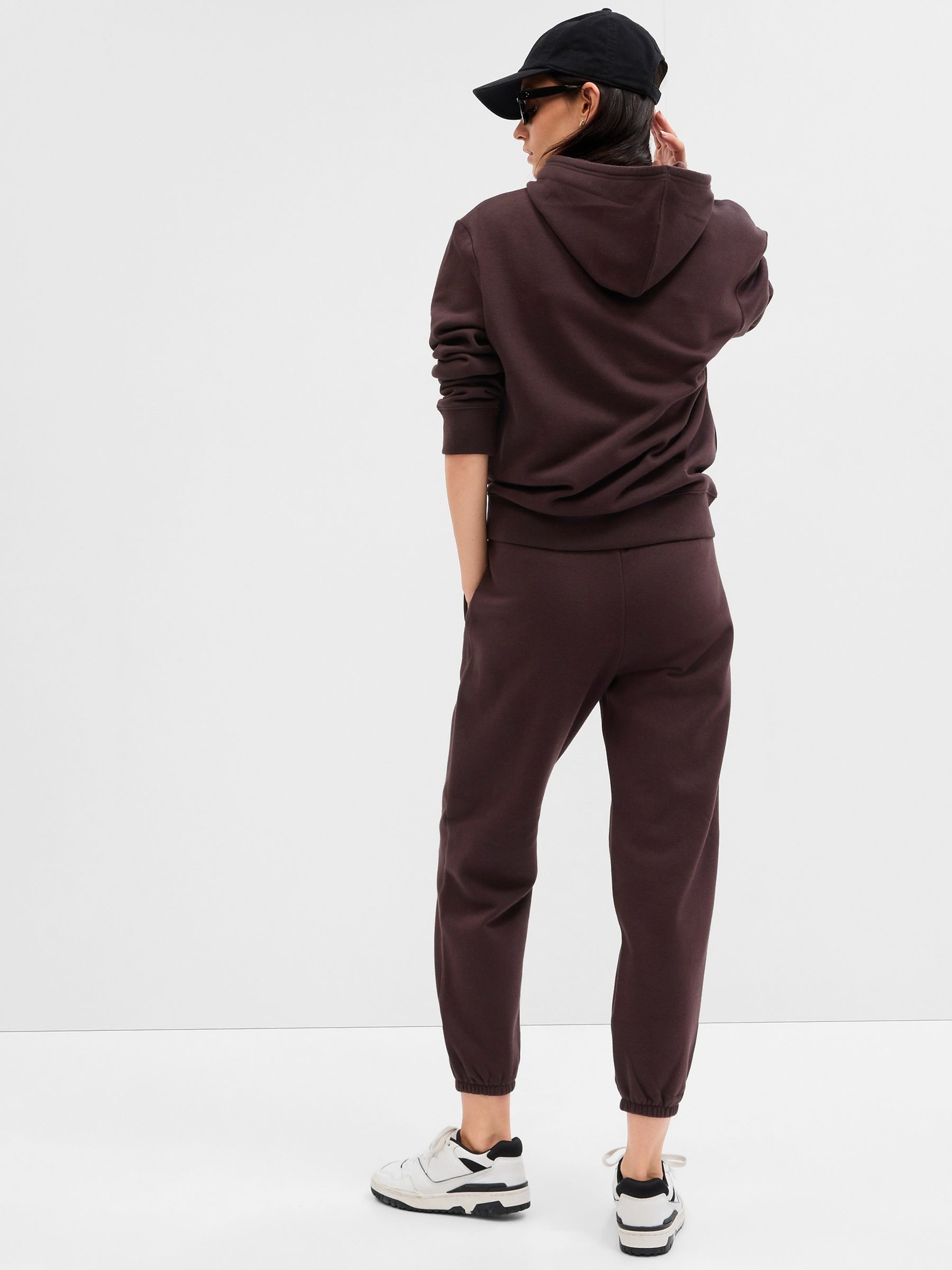 Brown Vintage Arch Logo Fleece-Lined Joggers - Image 2 of 3