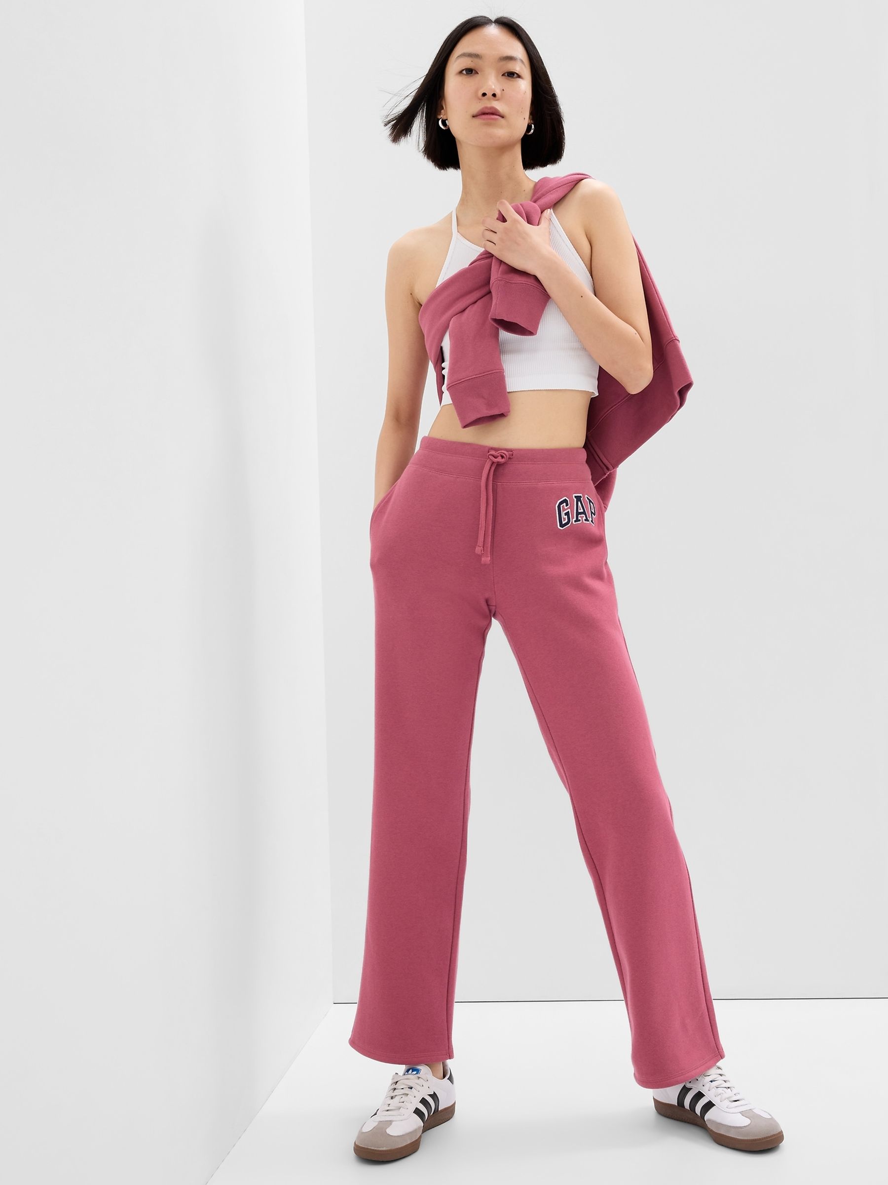 Pink Logo Bootcut Sweat Trousers - Image 1 of 5