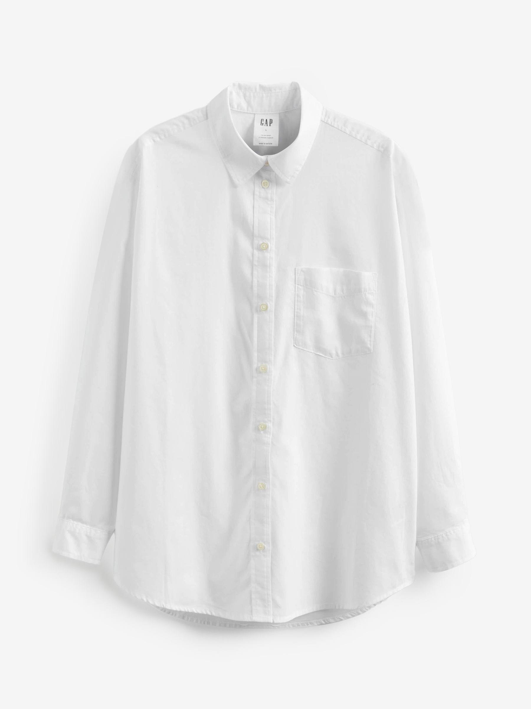White Poplin Oversized Shirt - Image 1 of 1