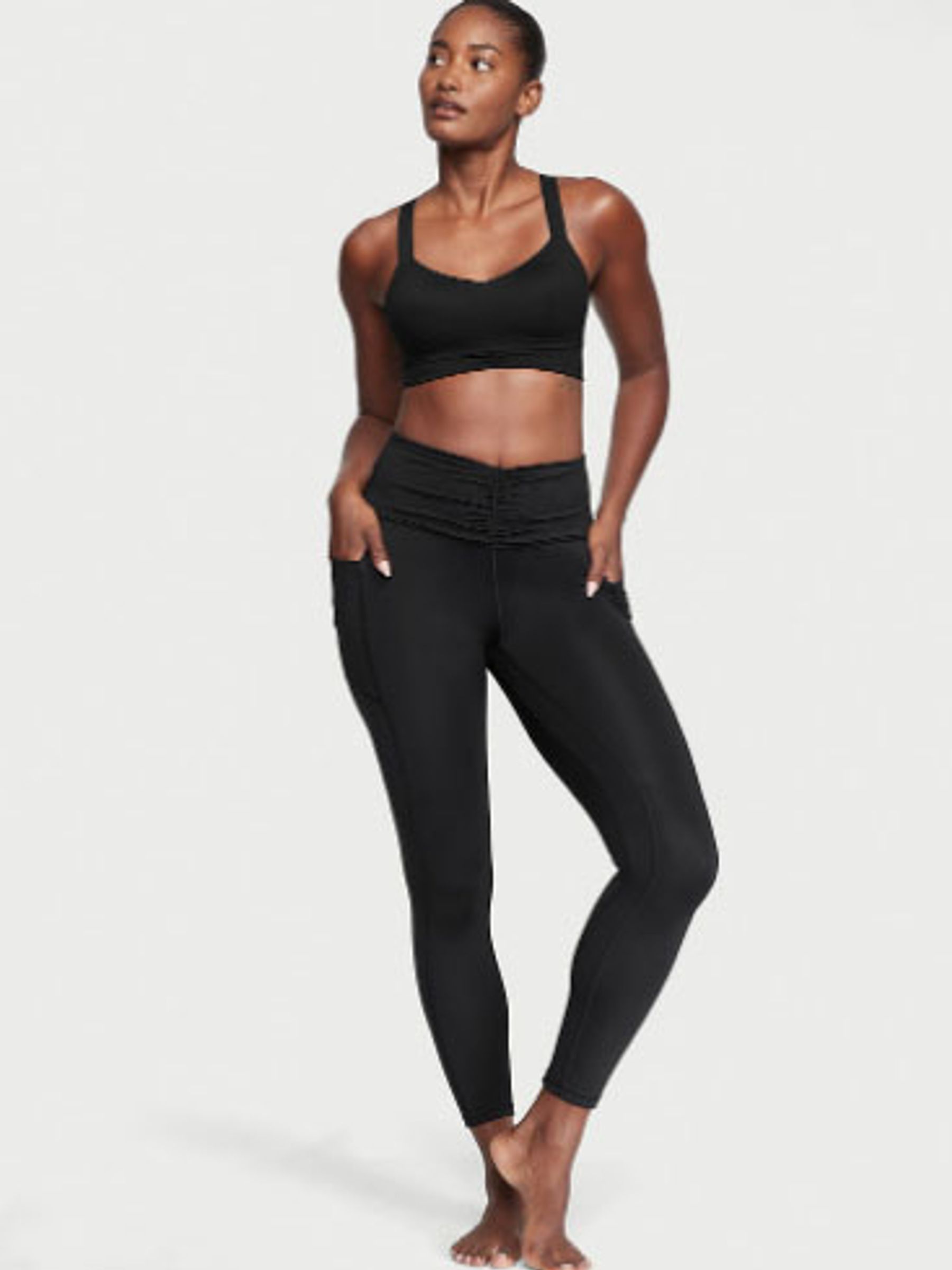 Black Love Cloud Ruched Pocket Legging - Image 3 of 4