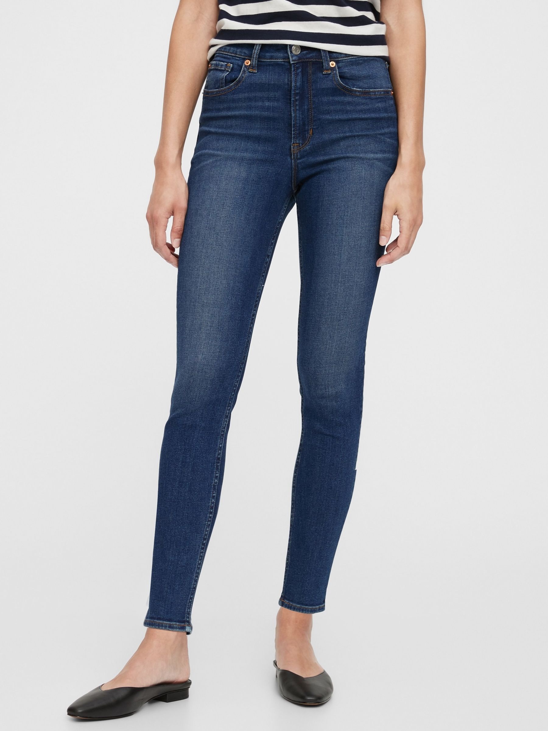 Mid Wash Blue High Waisted Universal Jegging - Image 5 of 7
