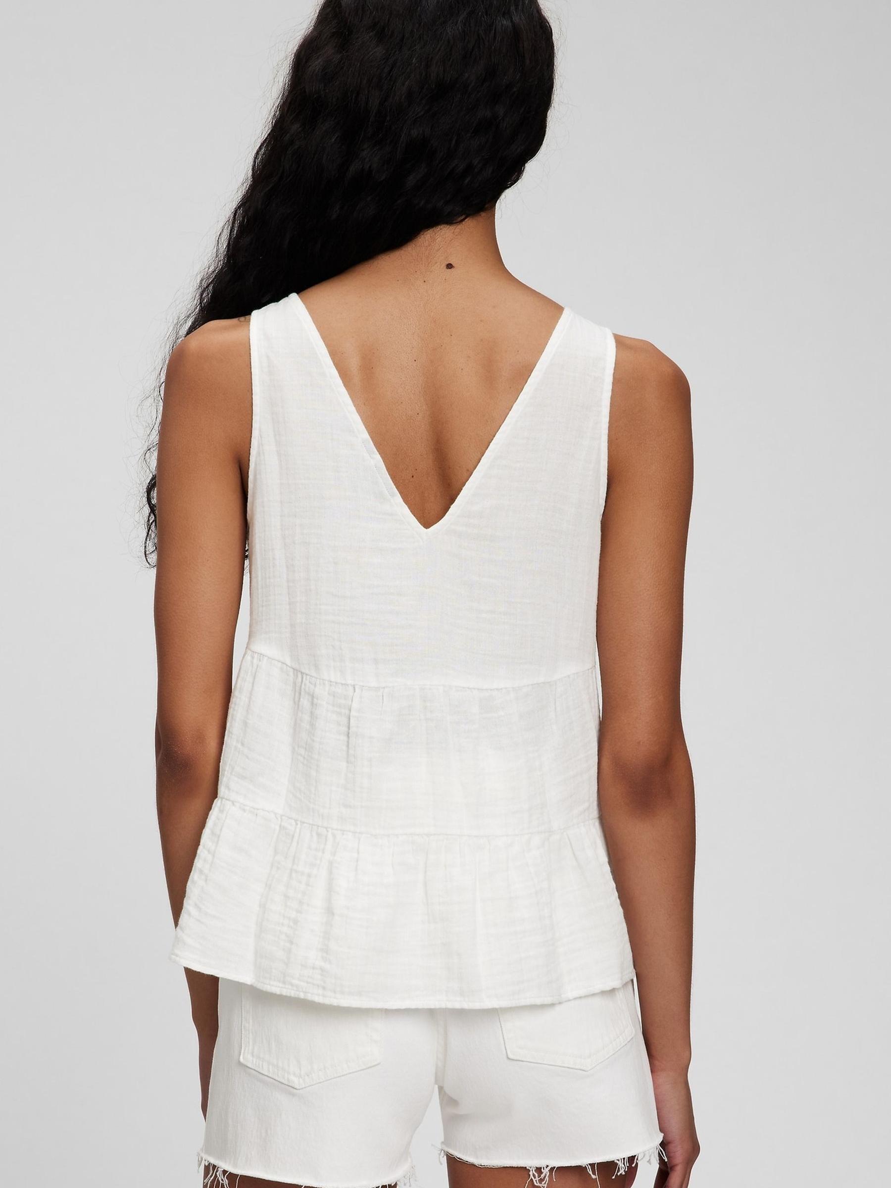 Crinkle Gauze Tiered Vest - Image 2 of 6