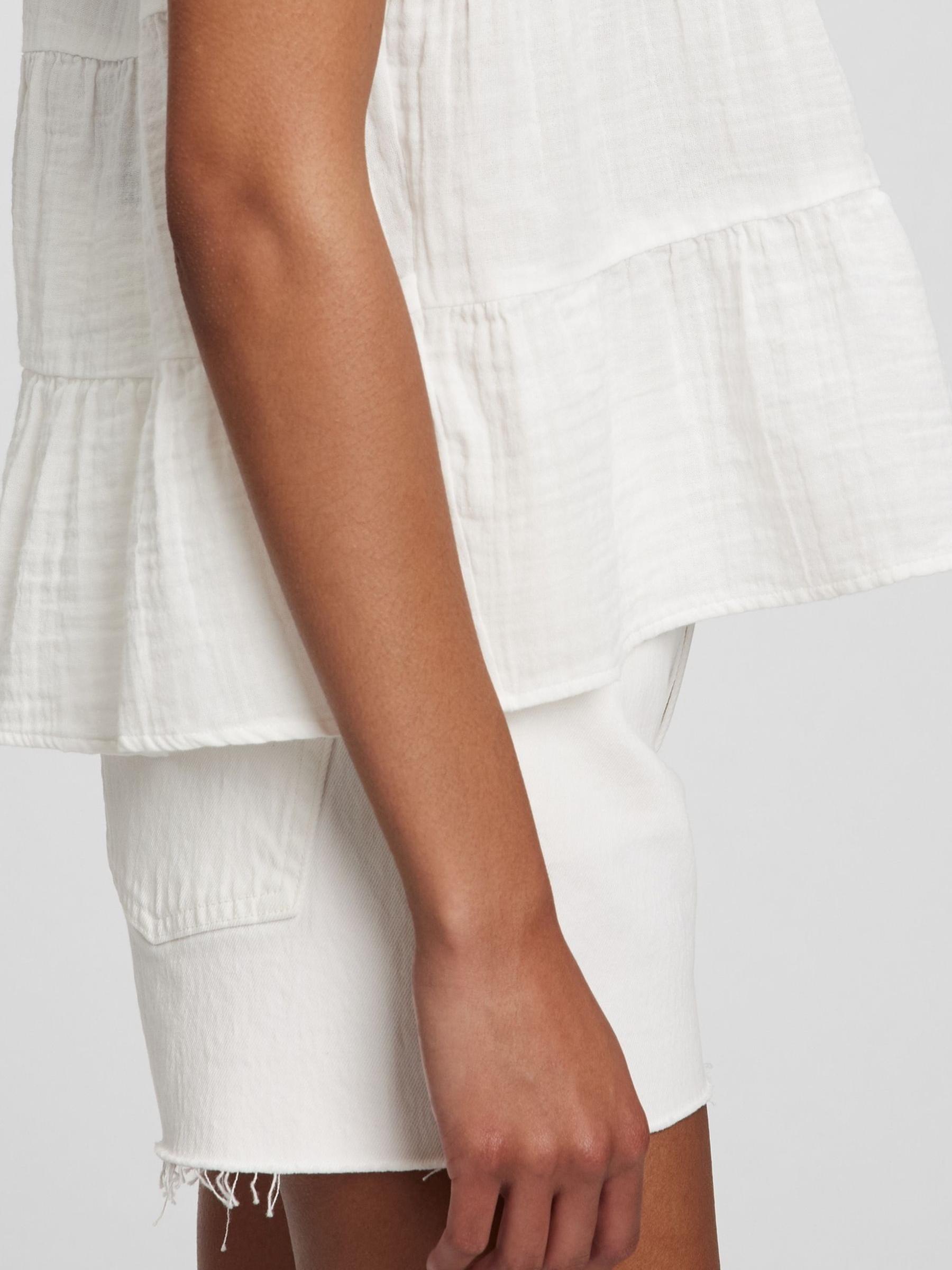 Crinkle Gauze Tiered Vest - Image 3 of 6